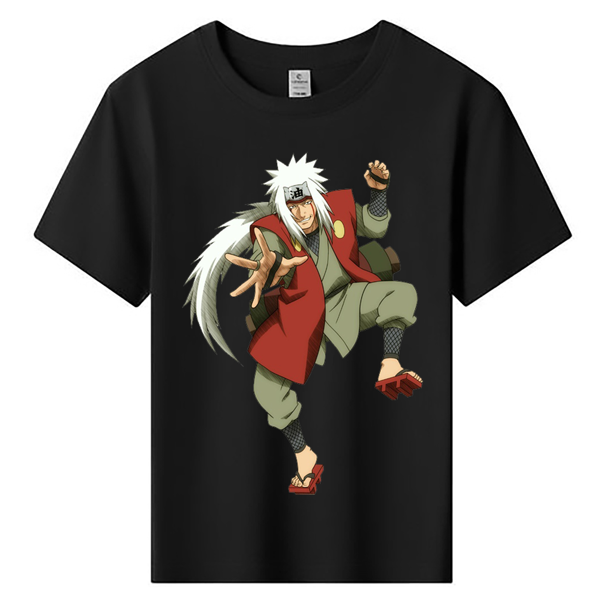 （画像用） NARUTO -ナルト- 自来也（じらいや） Jiraiya 綿100％キッズTシャツ（フロントプリント）