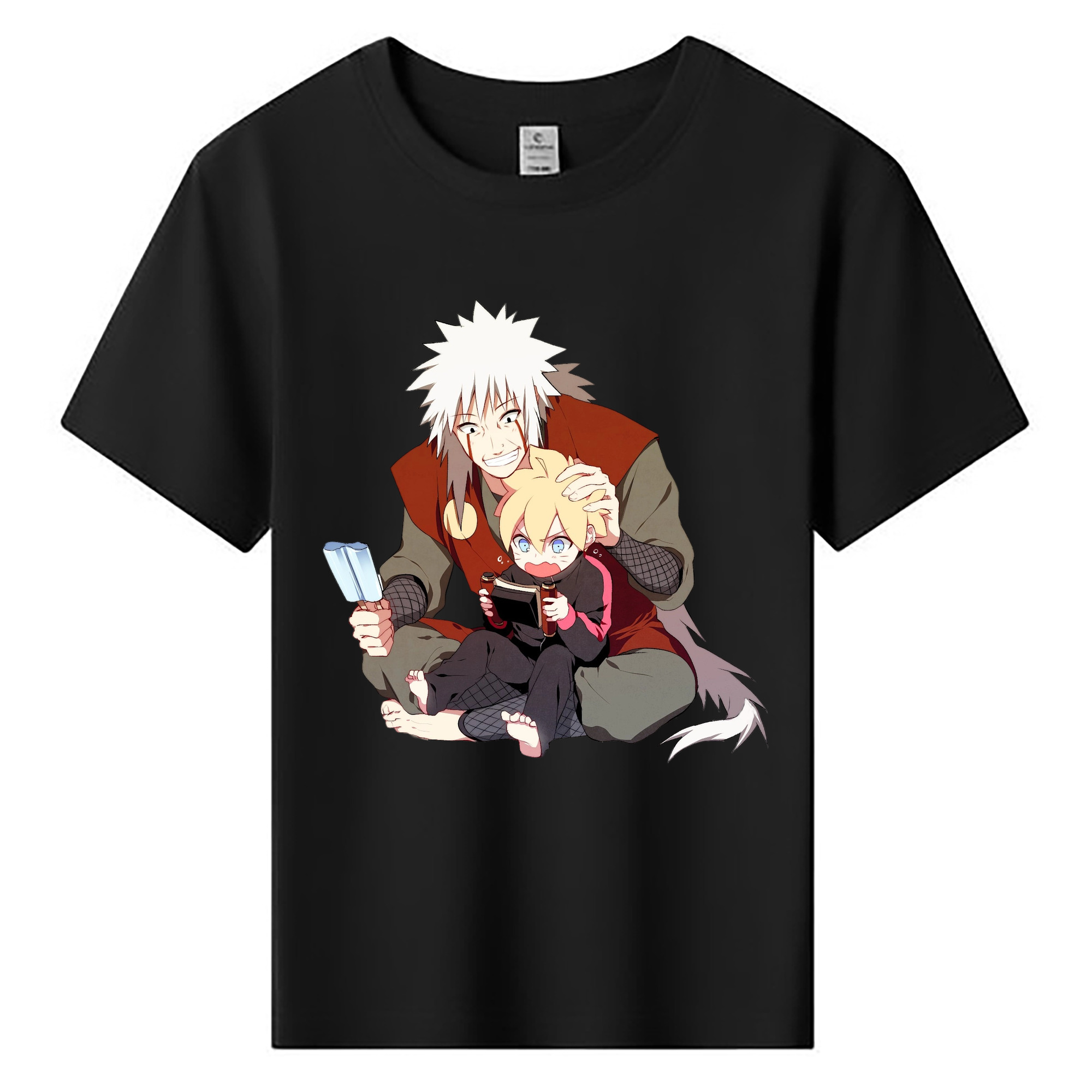 （画像用） NARUTO -ナルト- 自来也（じらいや） Jiraiya 綿100％キッズTシャツ（フロントプリント）