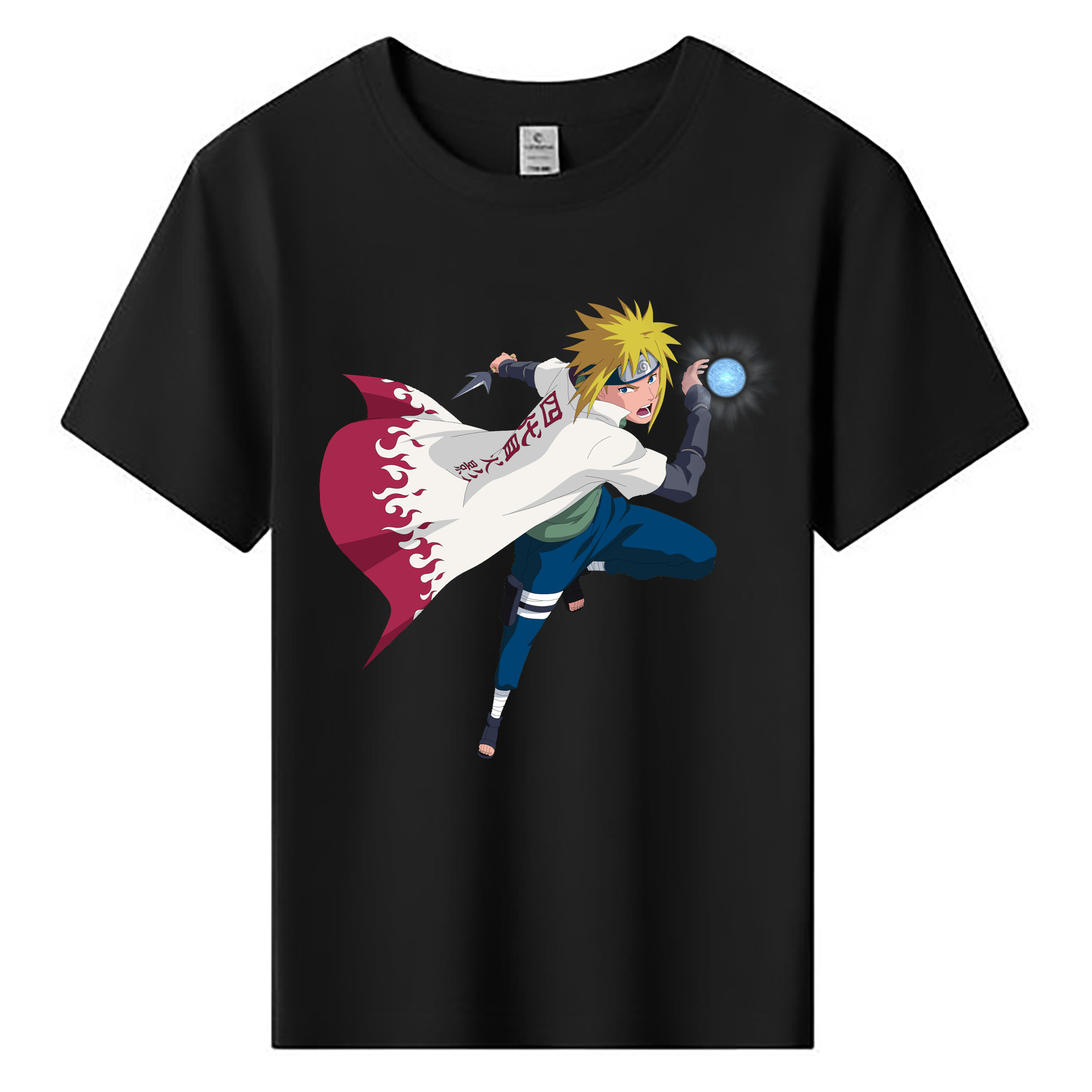 （画像用） NARUTO -ナルト- 波風 ミナト Namikaze Minato 綿100％キッズTシャツ（フロントプリント）