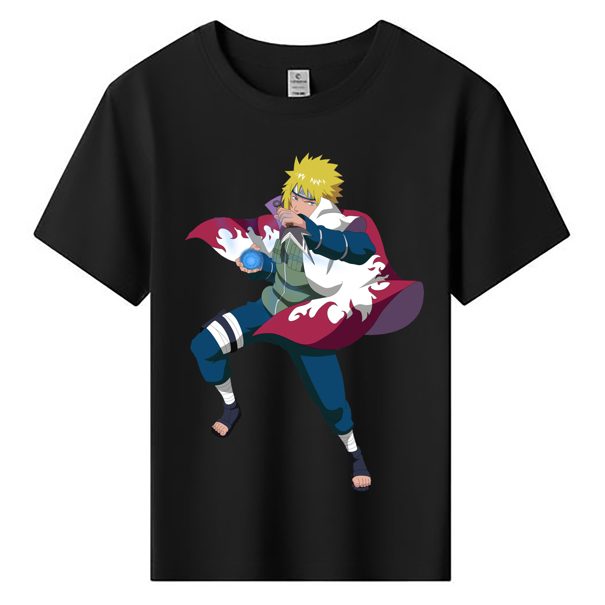（画像用） NARUTO -ナルト- 波風 ミナト Namikaze Minato 綿100％キッズTシャツ（フロントプリント）
