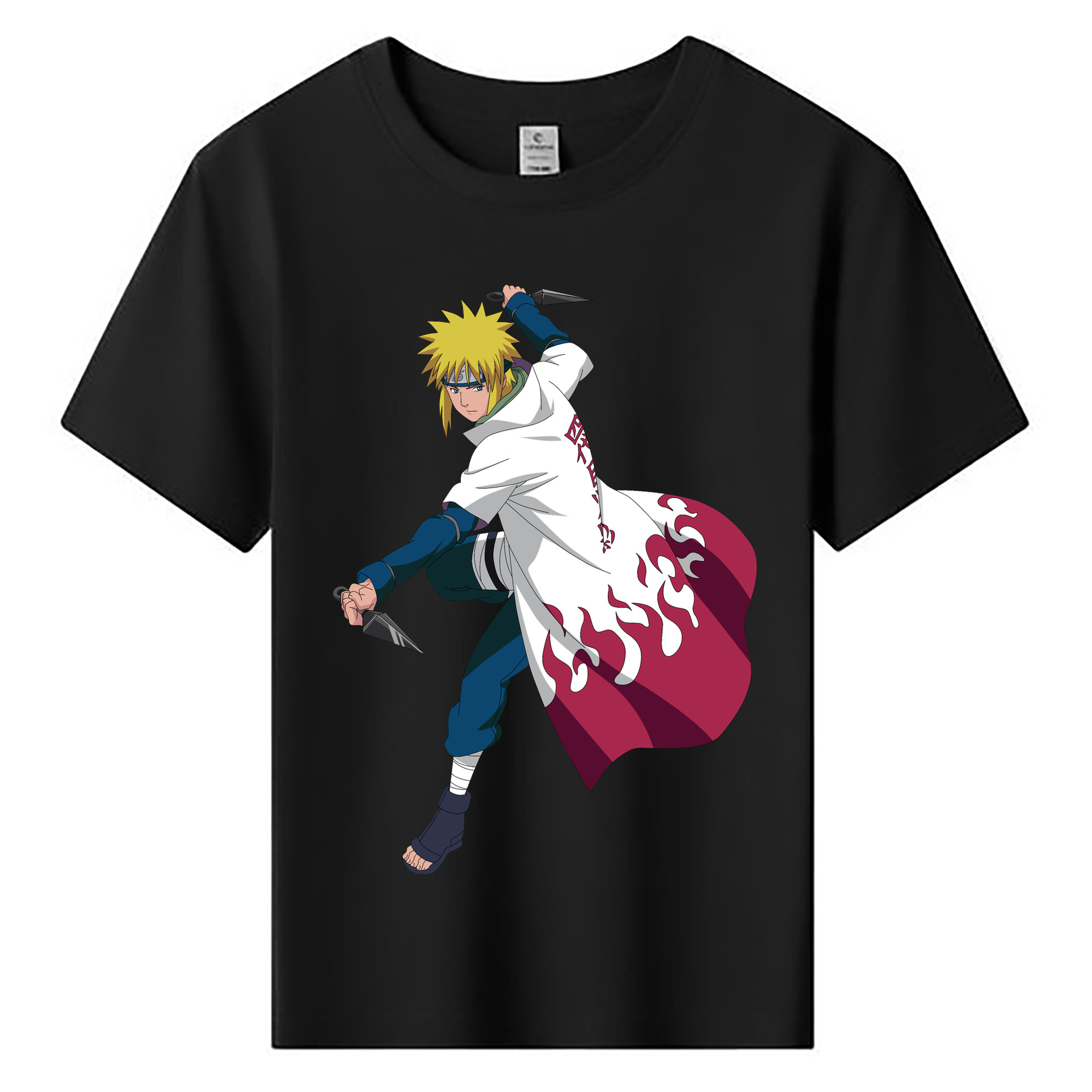 （画像用） NARUTO -ナルト- 波風 ミナト Namikaze Minato 綿100％キッズTシャツ（フロントプリント）