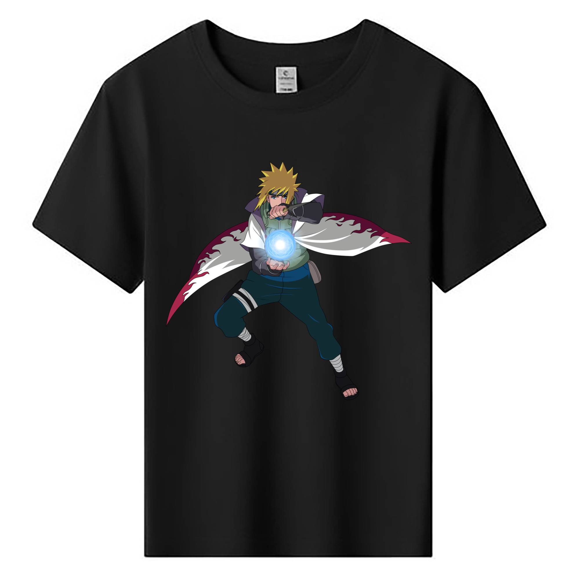（画像用） NARUTO -ナルト- 波風 ミナト Namikaze Minato 綿100％キッズTシャツ（フロントプリント）