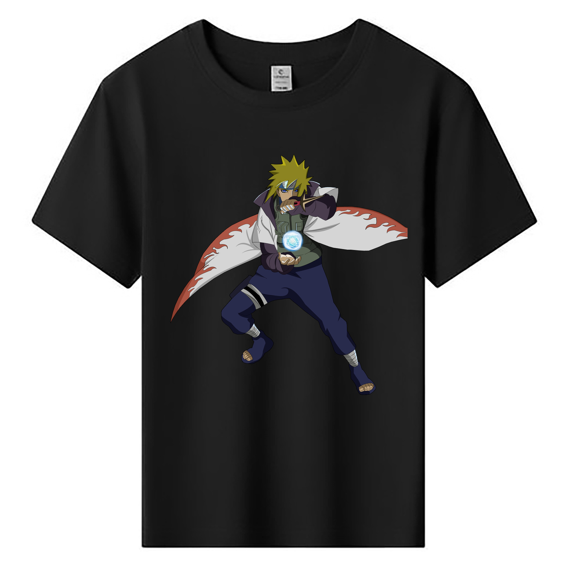 （画像用） NARUTO -ナルト- 波風 ミナト Namikaze Minato 綿100％キッズTシャツ（フロントプリント）