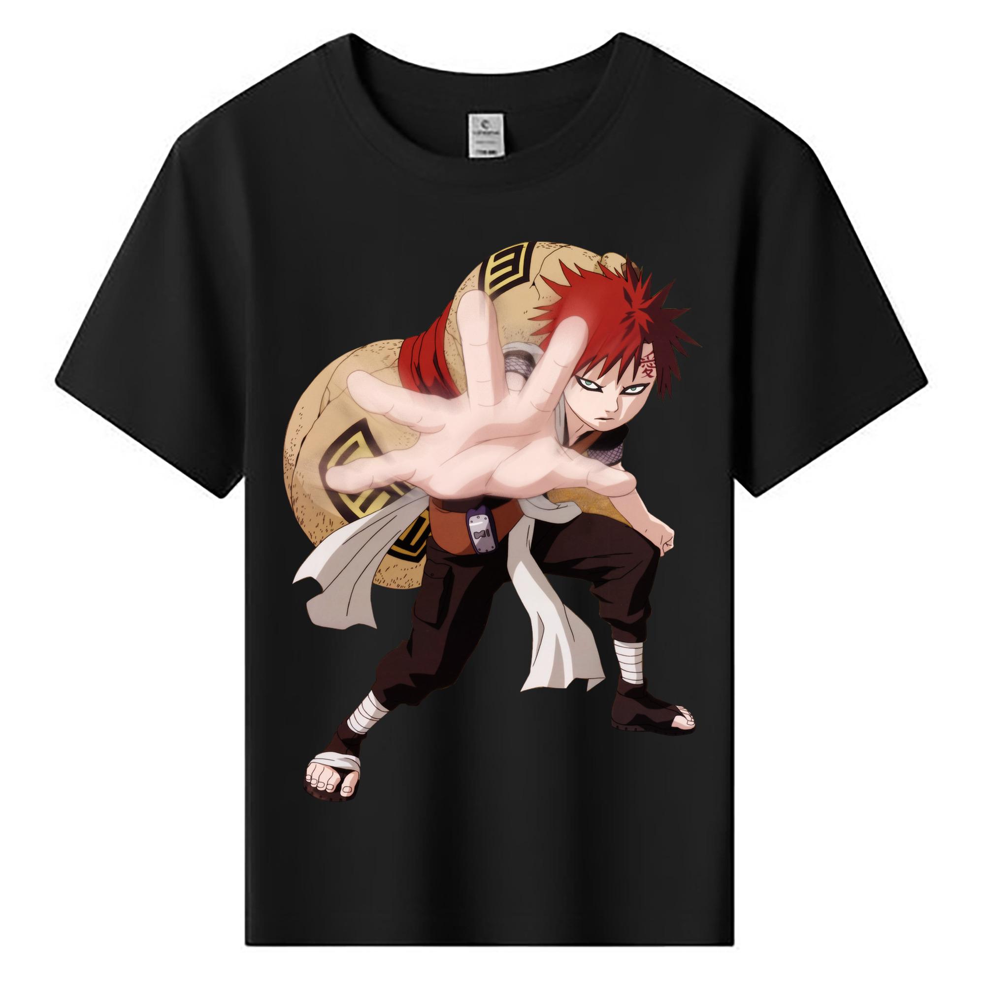 （画像用） NARUTO -ナルト- ガアラ Gaara 綿100％キッズTシャツ（フロントプリント）