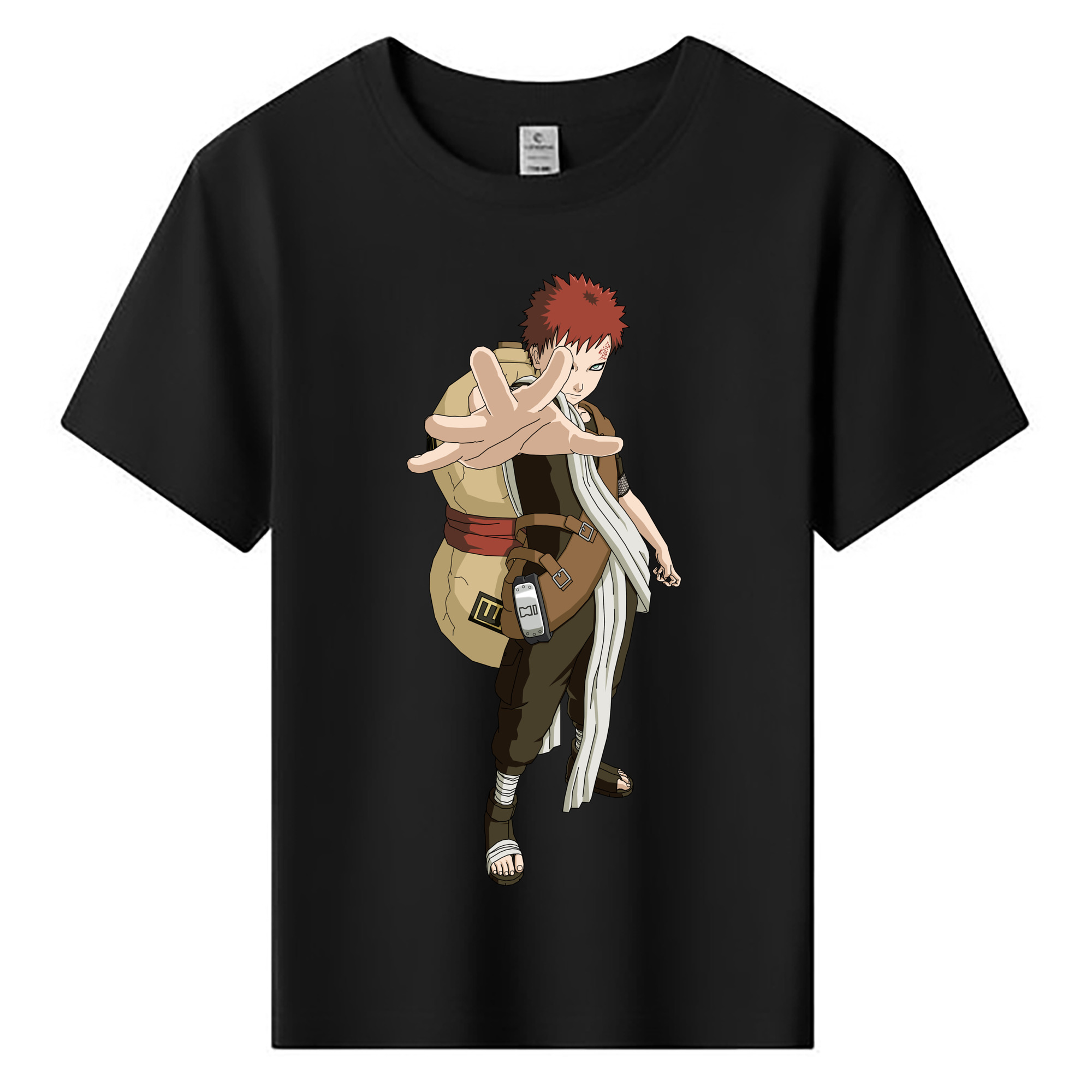 （画像用） NARUTO -ナルト- ガアラ Gaara 綿100％キッズTシャツ（フロントプリント）