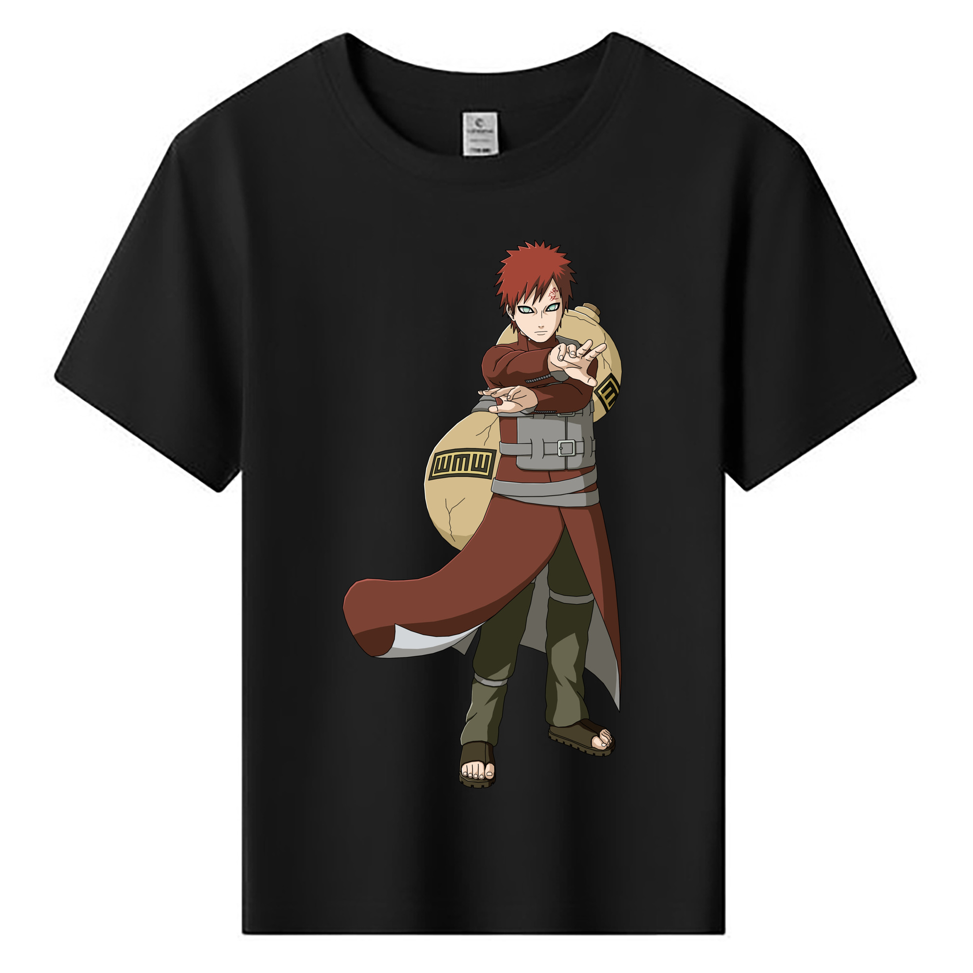 （画像用） NARUTO -ナルト- ガアラ Gaara 綿100％キッズTシャツ（フロントプリント）