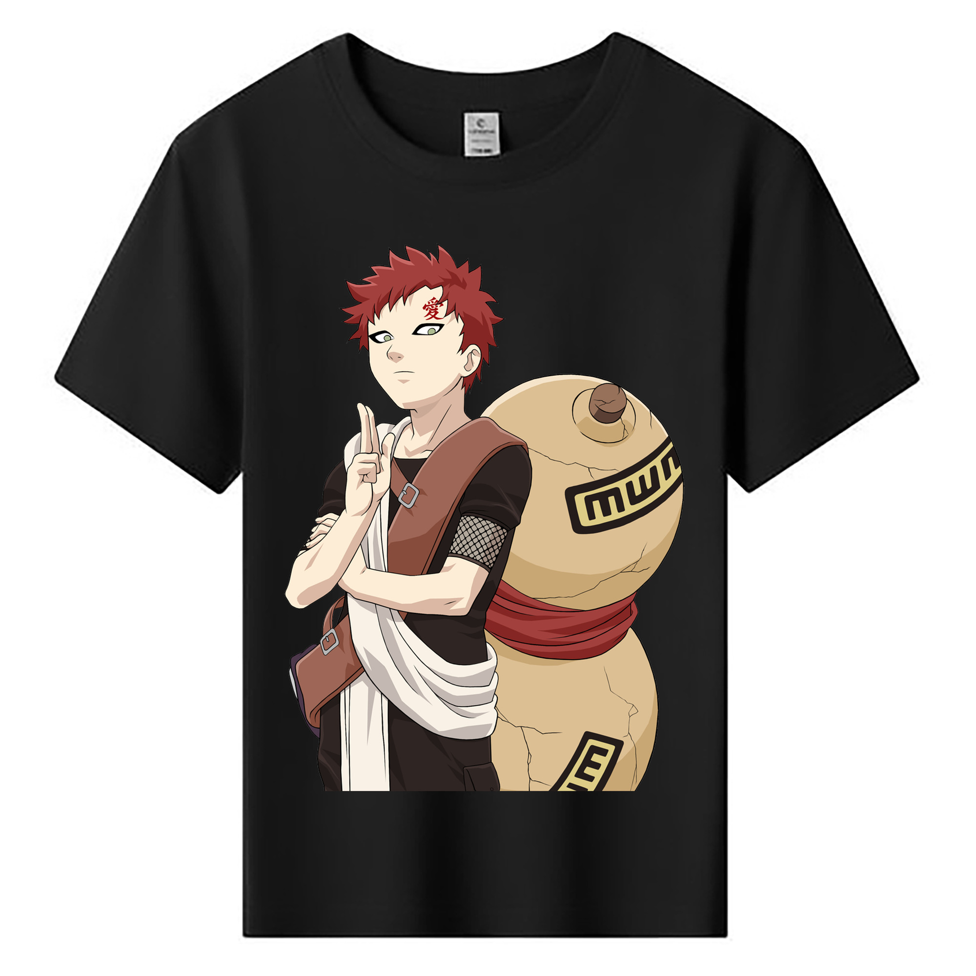 （画像用） NARUTO -ナルト- ガアラ Gaara 綿100％キッズTシャツ（フロントプリント）