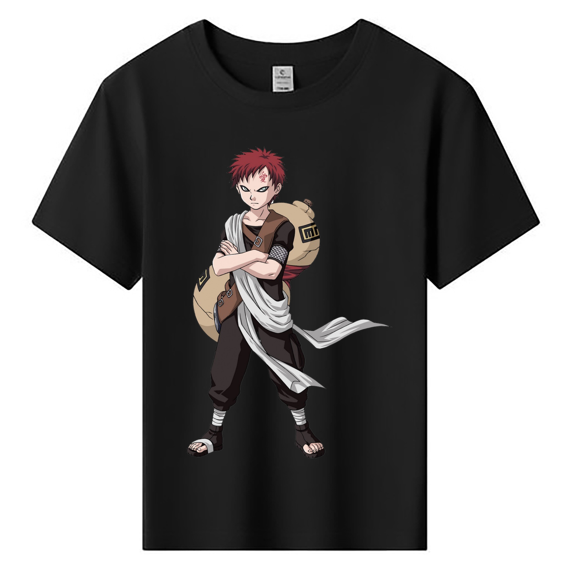 （画像用） NARUTO -ナルト- ガアラ Gaara 綿100％キッズTシャツ（フロントプリント）