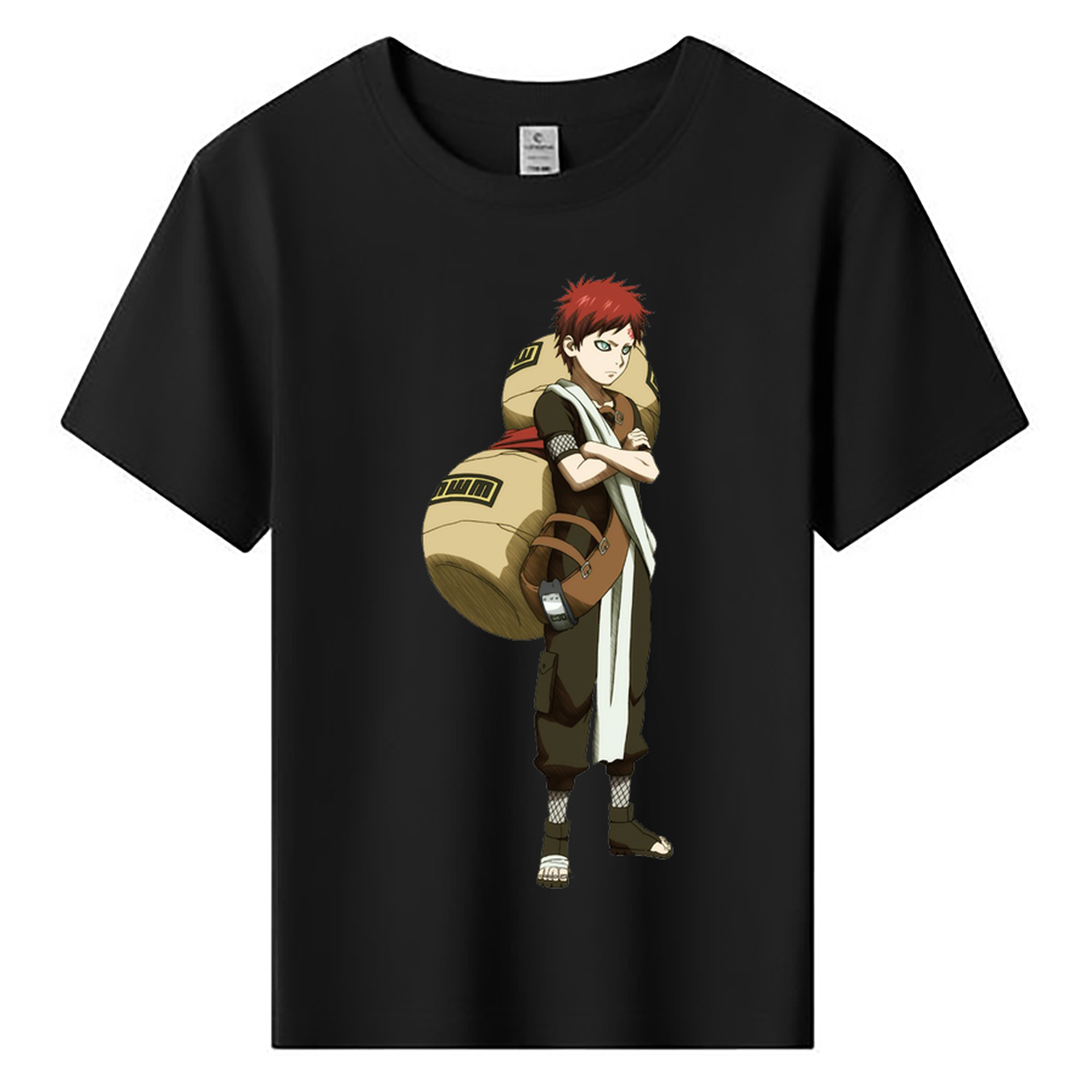 （画像用） NARUTO -ナルト- ガアラ Gaara 綿100％キッズTシャツ（フロントプリント）
