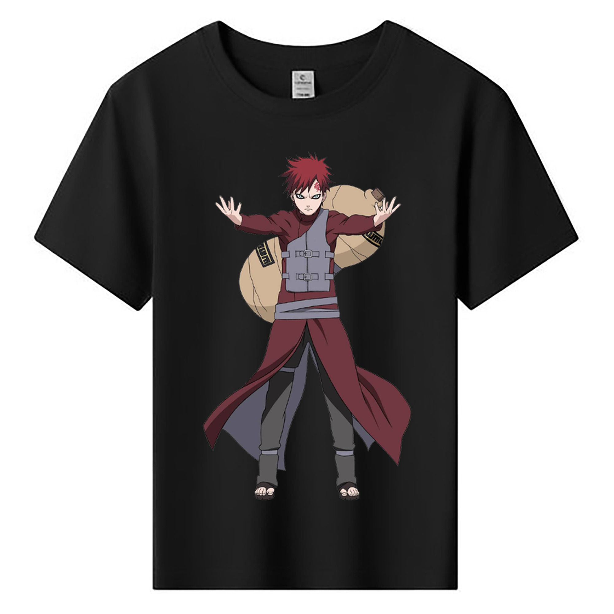 （画像用） NARUTO -ナルト- ガアラ Gaara 綿100％キッズTシャツ（フロントプリント）