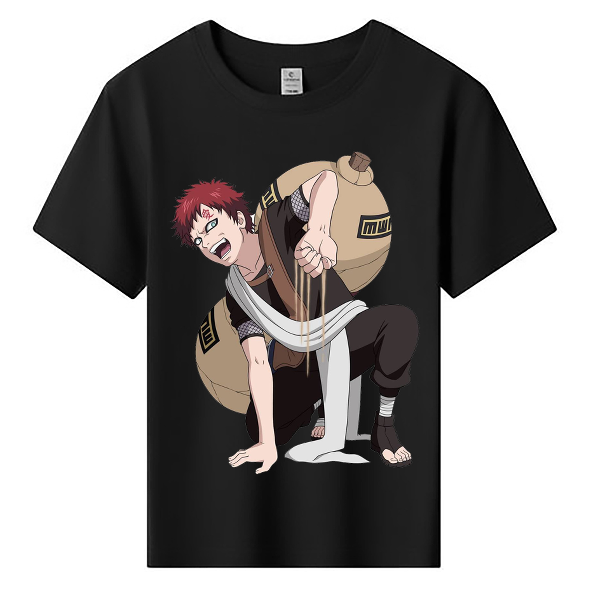 （画像用） NARUTO -ナルト- ガアラ Gaara 綿100％キッズTシャツ（フロントプリント）