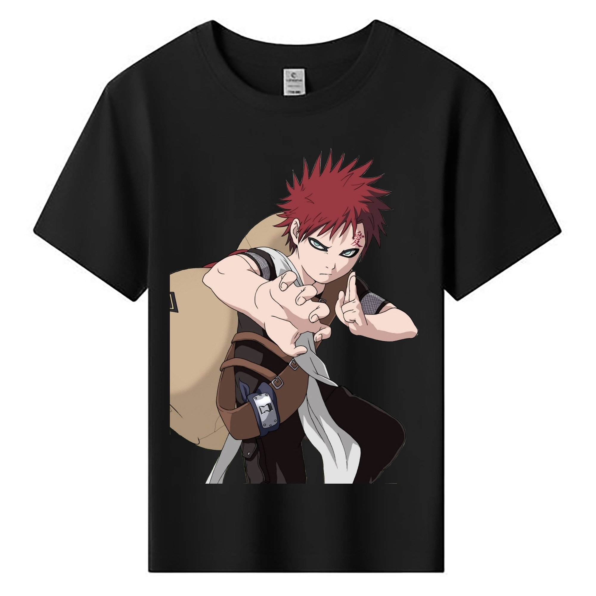 （画像用） NARUTO -ナルト- ガアラ Gaara 綿100％キッズTシャツ（フロントプリント）
