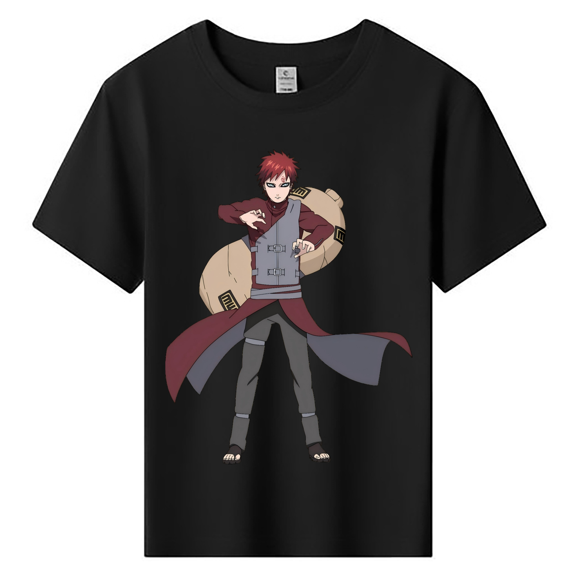 （画像用） NARUTO -ナルト- ガアラ Gaara 綿100％キッズTシャツ（フロントプリント）