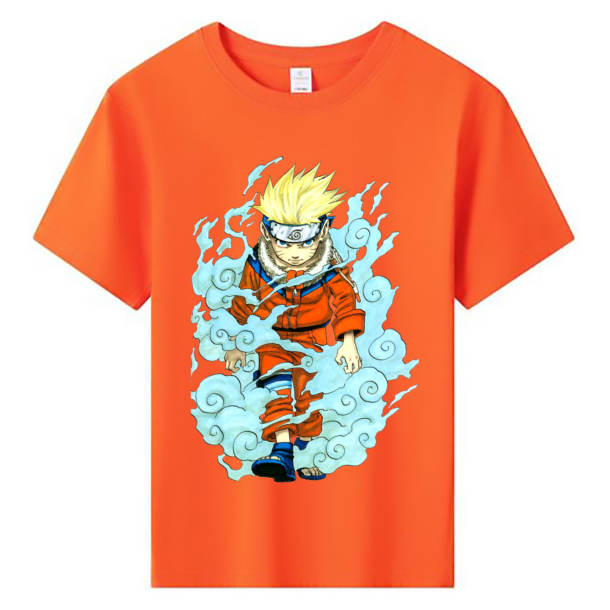 （画像用） NARUTO -ナルト- うずまき ナルト Uzumaki Naruto 綿100％キッズTシャツ（フロントプリント）
