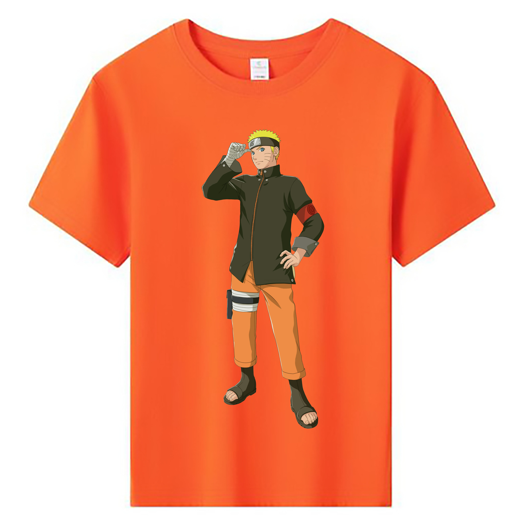 （画像用） NARUTO -ナルト- うずまき ナルト Uzumaki Naruto 綿100％キッズTシャツ（フロントプリント）