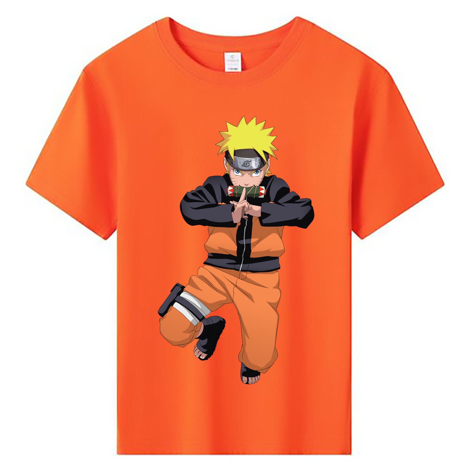 （画像用） NARUTO -ナルト- うずまき ナルト Uzumaki Naruto 綿100％キッズTシャツ（フロントプリント）
