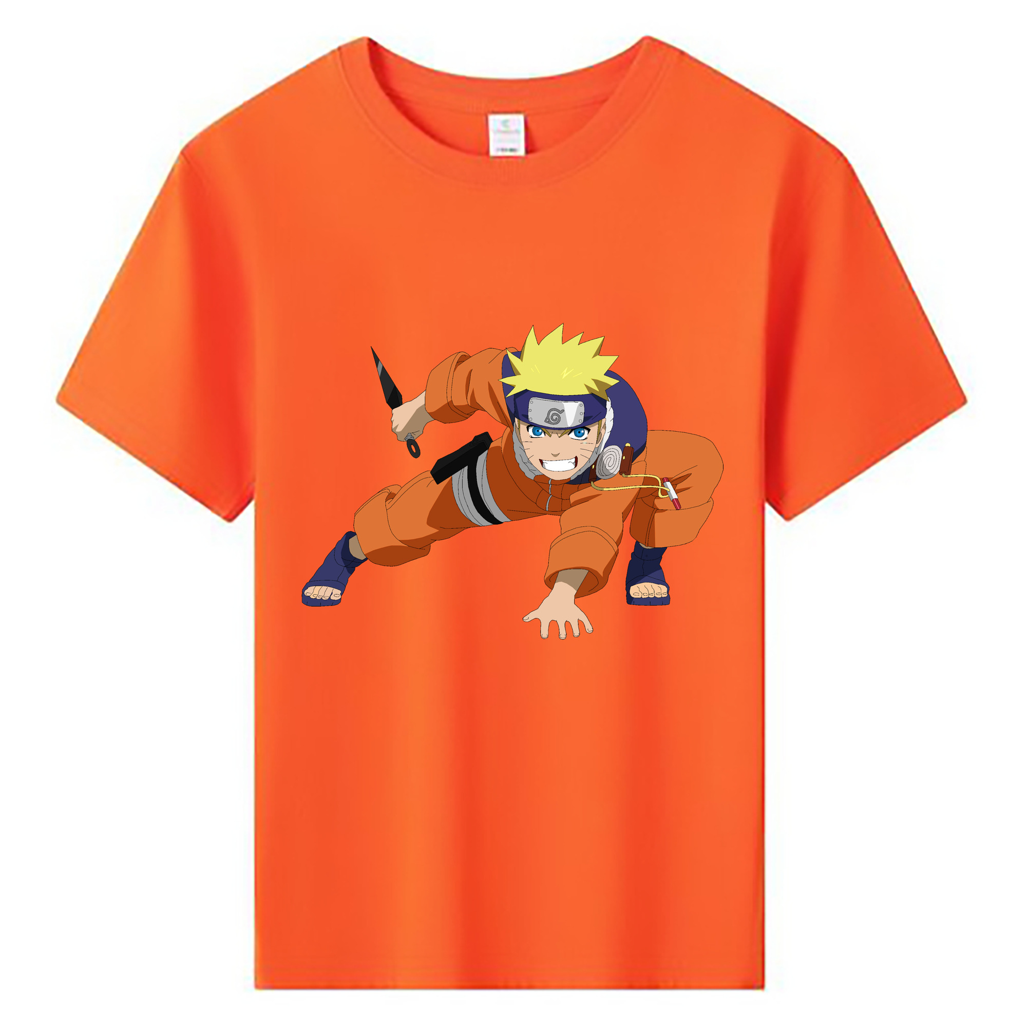 （画像用） NARUTO -ナルト- うずまき ナルト Uzumaki Naruto 綿100％キッズTシャツ（フロントプリント）