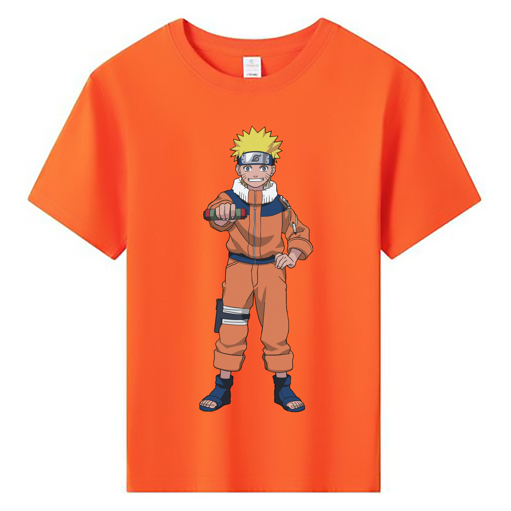 （画像用） NARUTO -ナルト- うずまき ナルト Uzumaki Naruto 綿100％キッズTシャツ（フロントプリント）