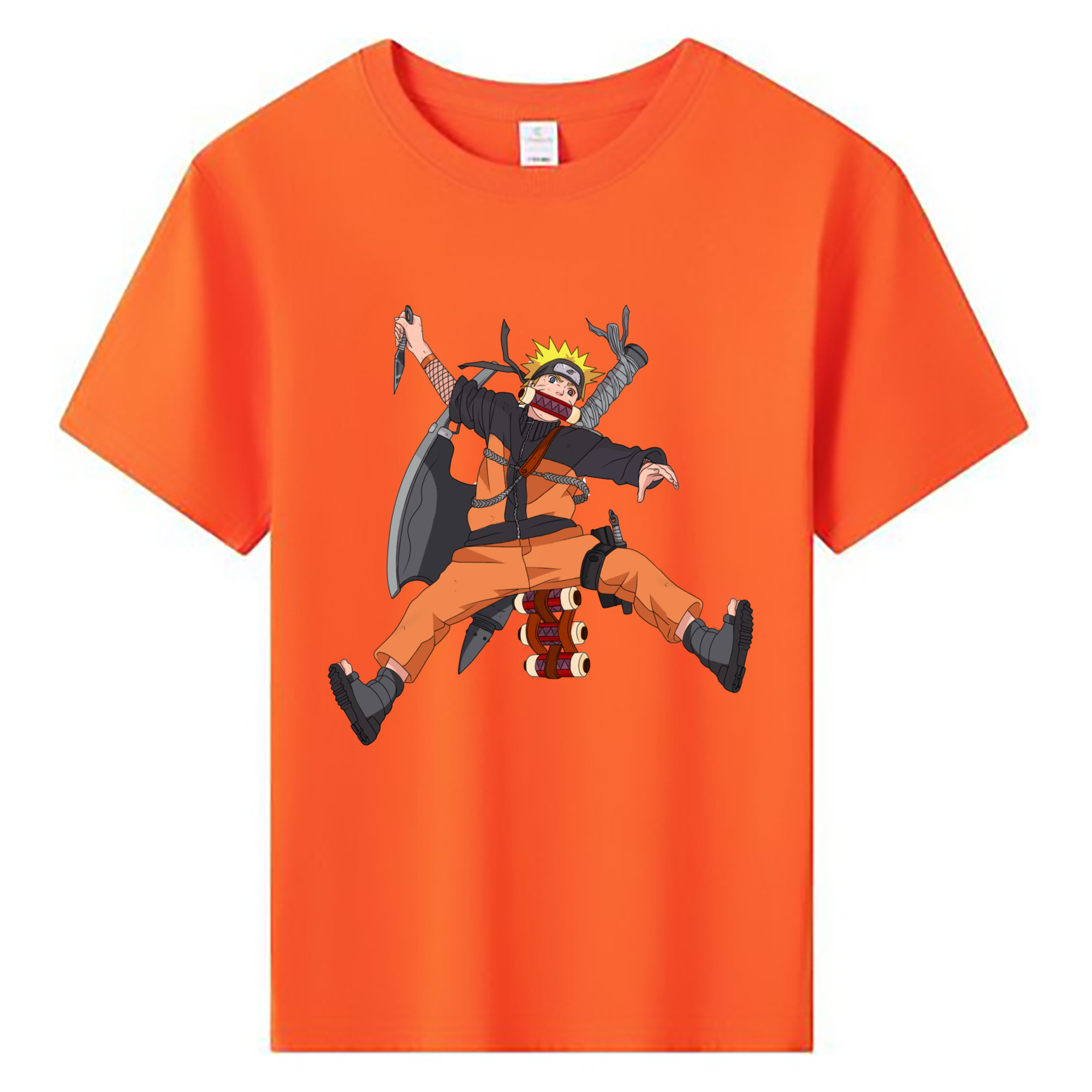 （画像用） NARUTO -ナルト- うずまき ナルト Uzumaki Naruto 綿100％キッズTシャツ（フロントプリント）