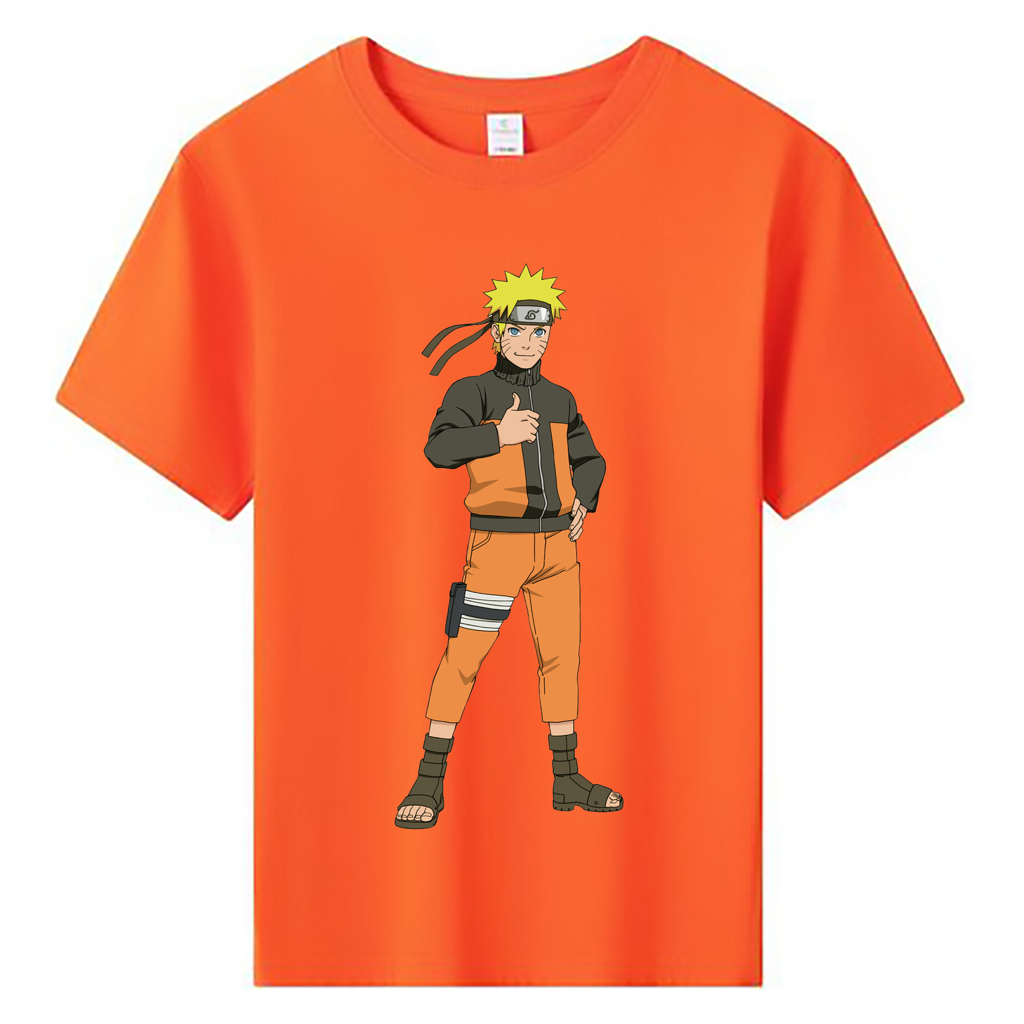 （画像用） NARUTO -ナルト- うずまき ナルト Uzumaki Naruto 綿100％キッズTシャツ（フロントプリント）