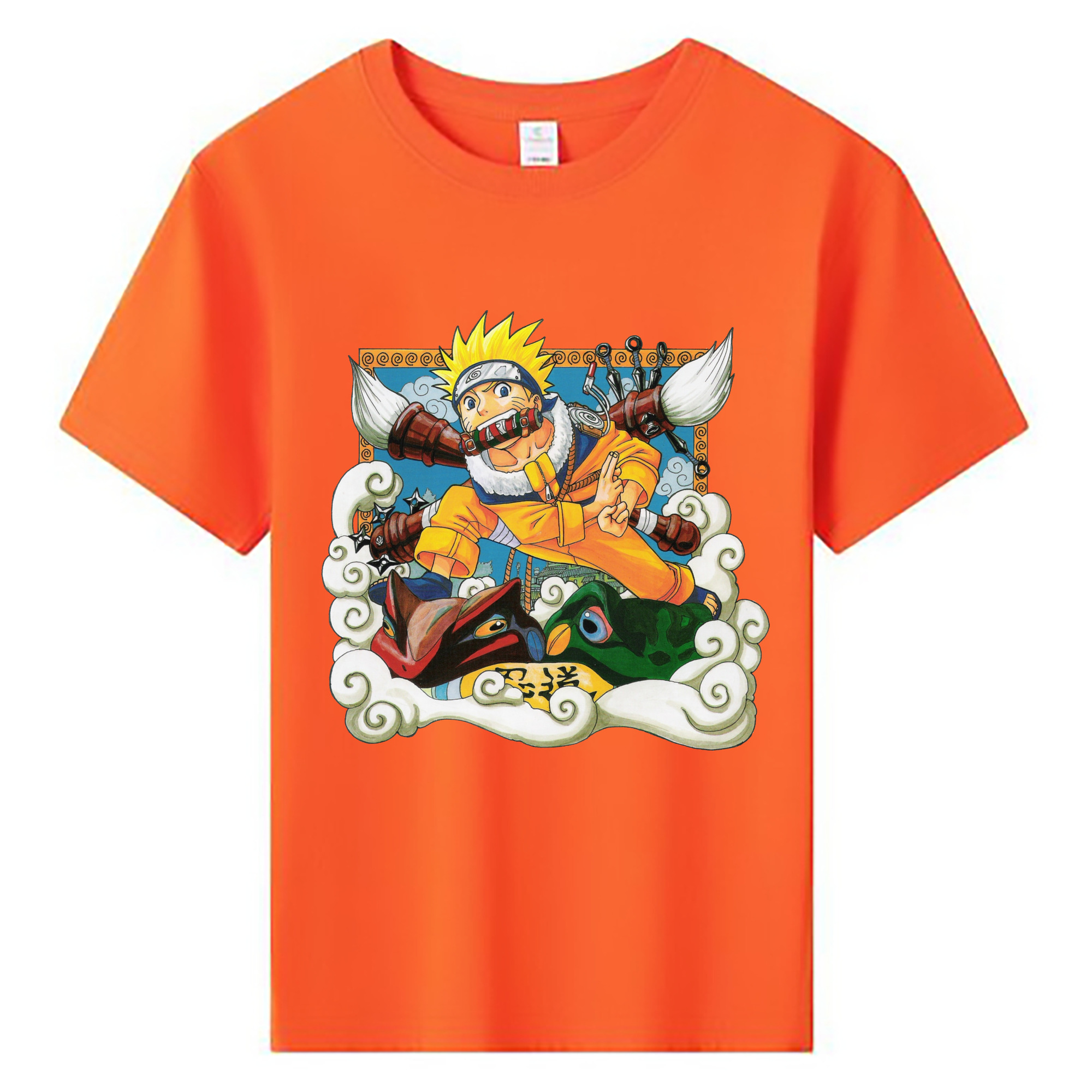（画像用） NARUTO -ナルト- うずまき ナルト Uzumaki Naruto 綿100％キッズTシャツ（フロントプリント）
