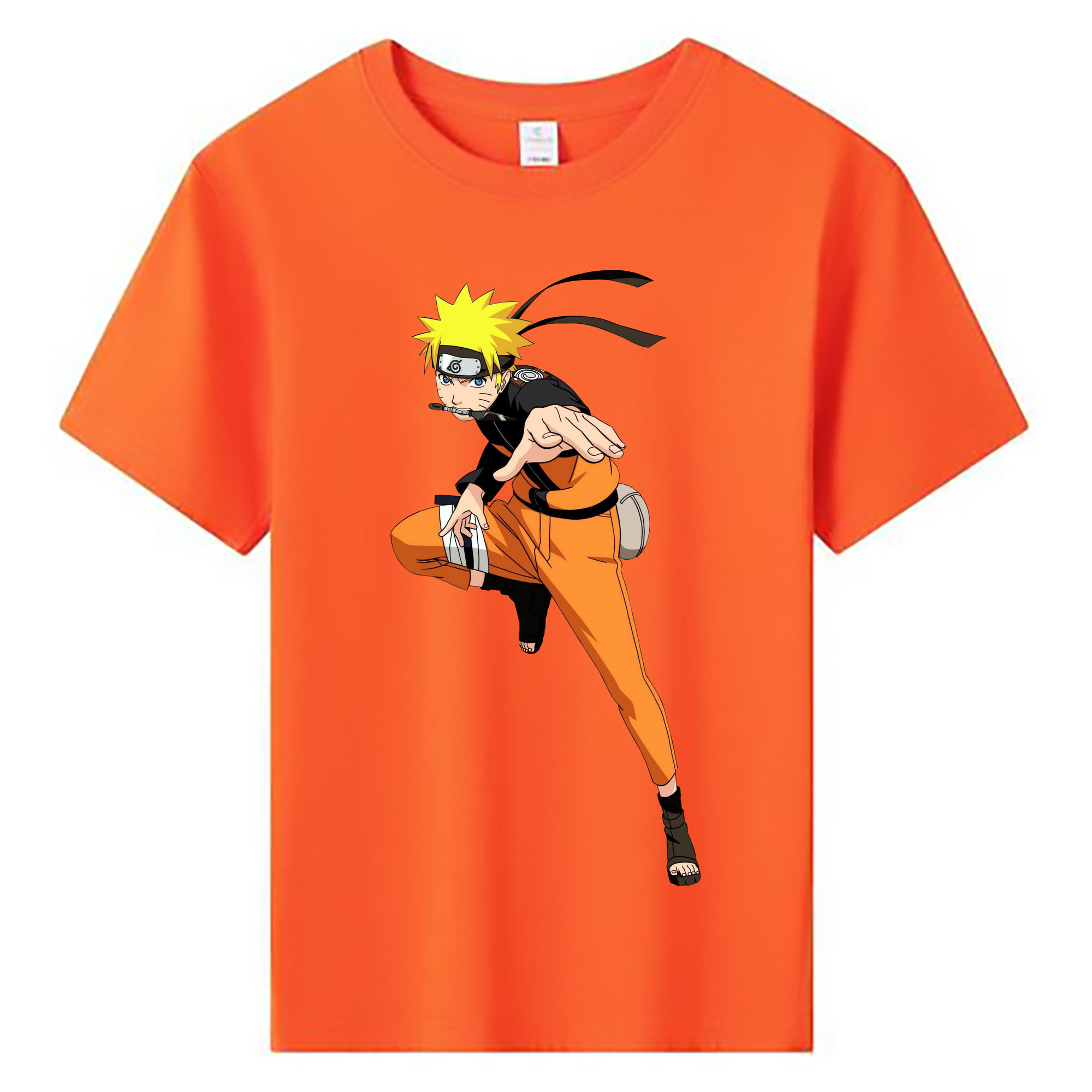 （画像用） NARUTO -ナルト- うずまき ナルト Uzumaki Naruto 綿100％キッズTシャツ（フロントプリント）