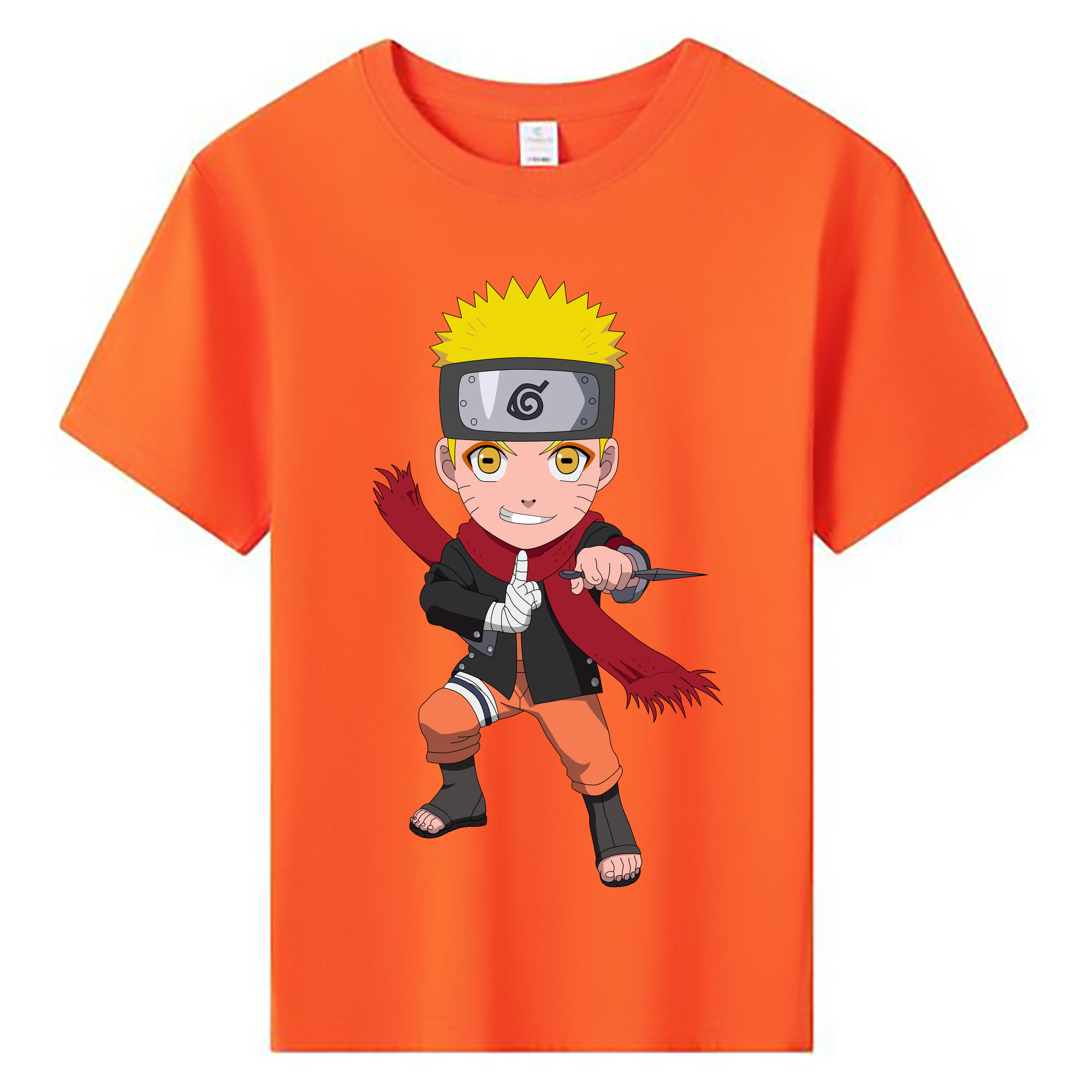 （画像用） NARUTO -ナルト- うずまき ナルト Uzumaki Naruto 綿100％キッズTシャツ（フロントプリント）