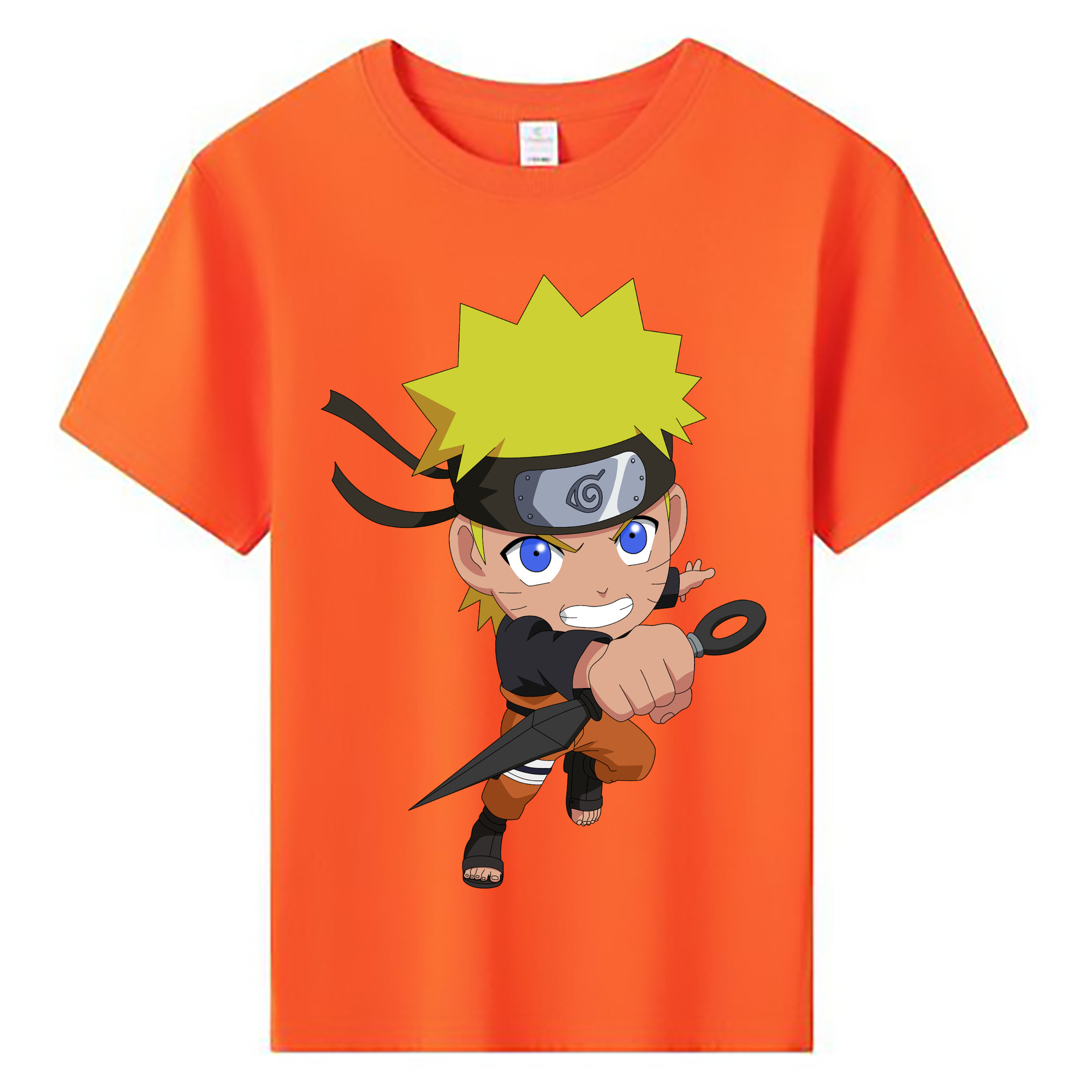 （画像用） NARUTO -ナルト- うずまき ナルト Uzumaki Naruto 綿100％キッズTシャツ（フロントプリント）
