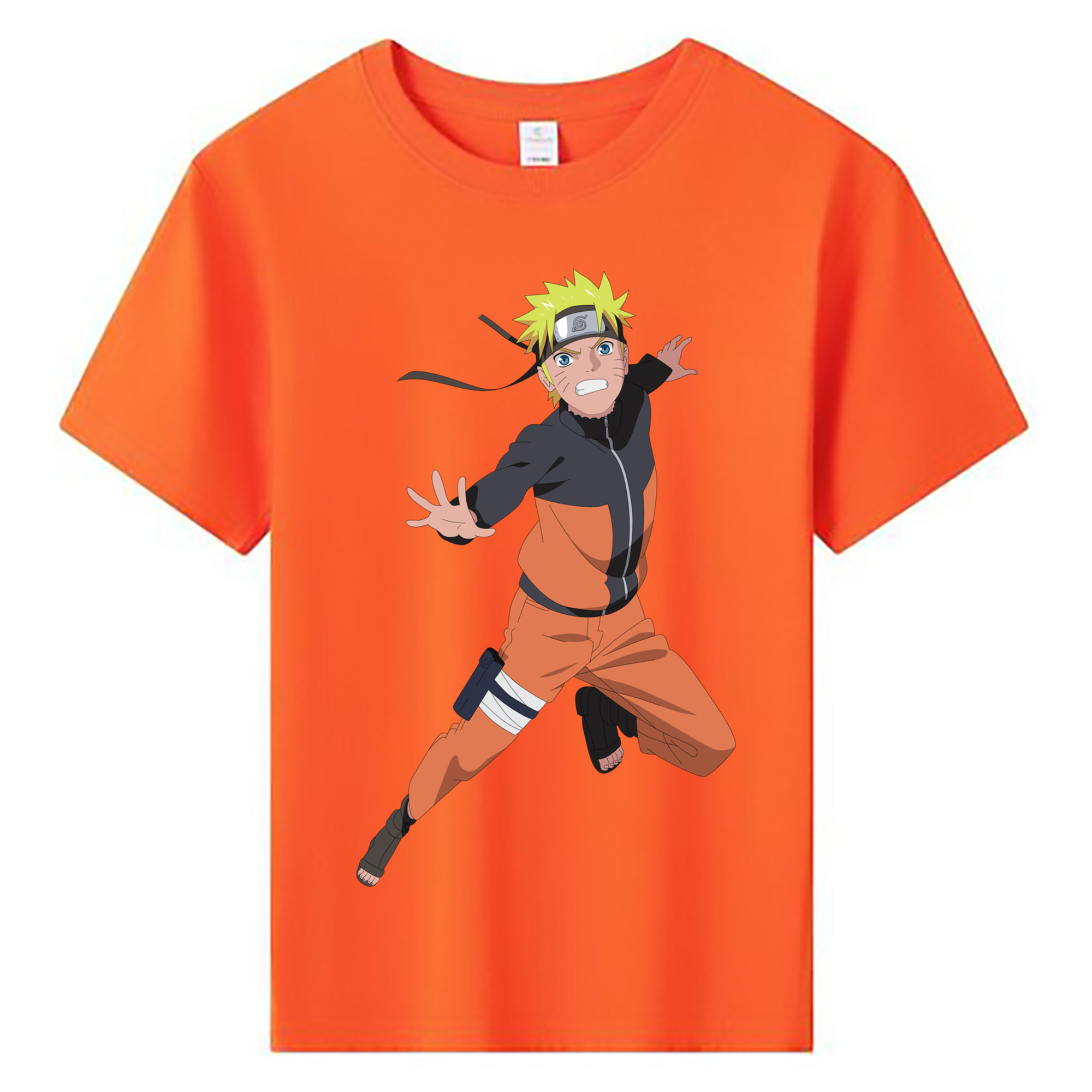 （画像用） NARUTO -ナルト- うずまき ナルト Uzumaki Naruto 綿100％キッズTシャツ（フロントプリント）