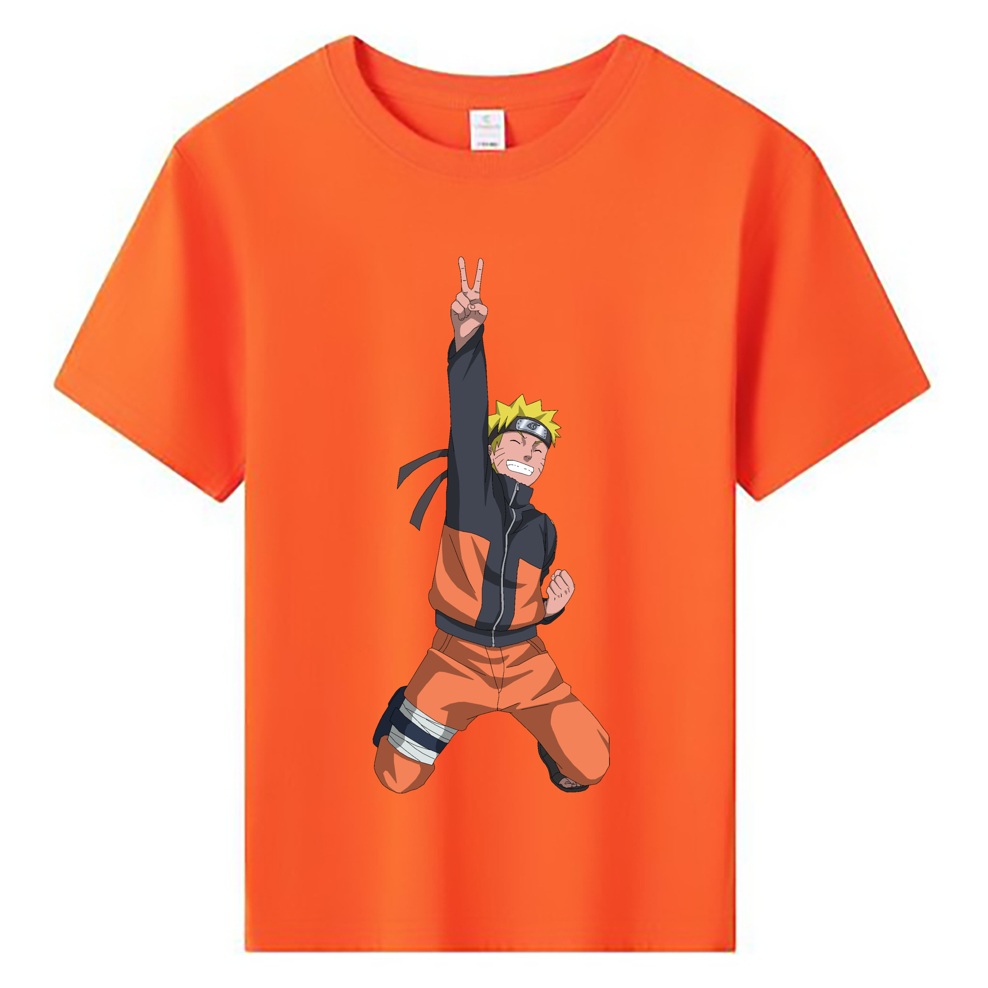 （画像用） NARUTO -ナルト- うずまき ナルト Uzumaki Naruto 綿100％キッズTシャツ（フロントプリント）