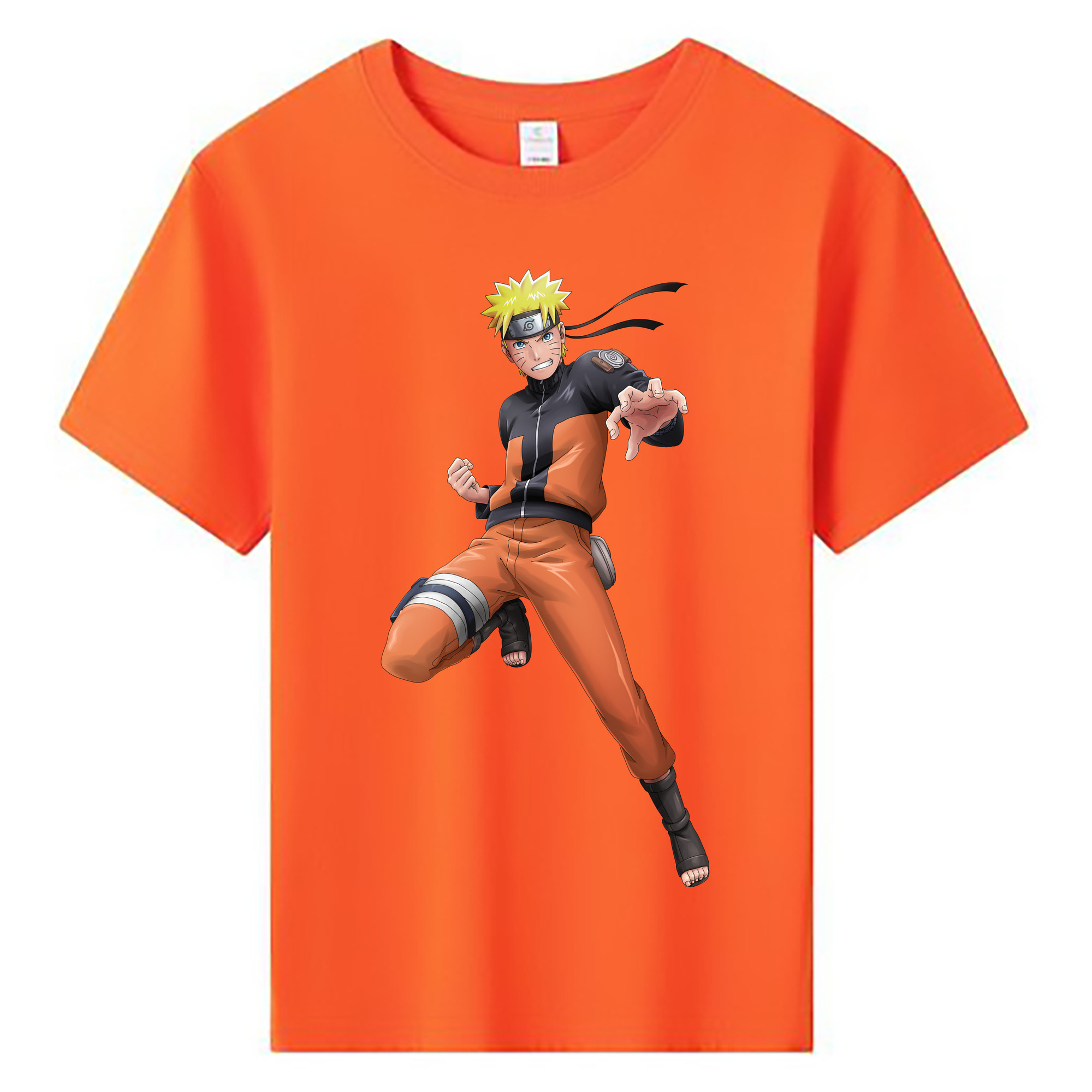 （画像用） NARUTO -ナルト- うずまき ナルト Uzumaki Naruto 綿100％キッズTシャツ（フロントプリント）