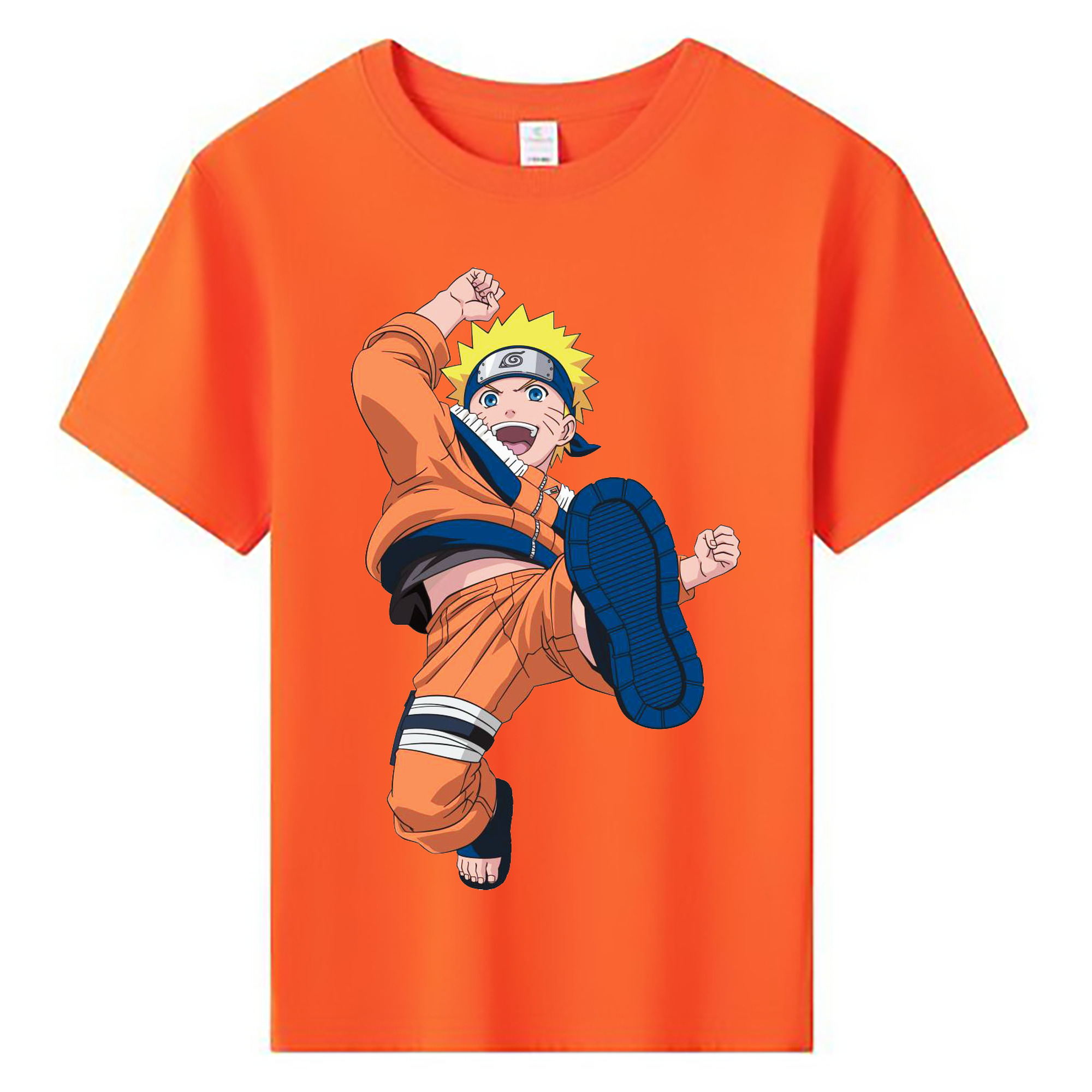 （画像用） NARUTO -ナルト- うずまき ナルト Uzumaki Naruto 綿100％キッズTシャツ（フロントプリント）