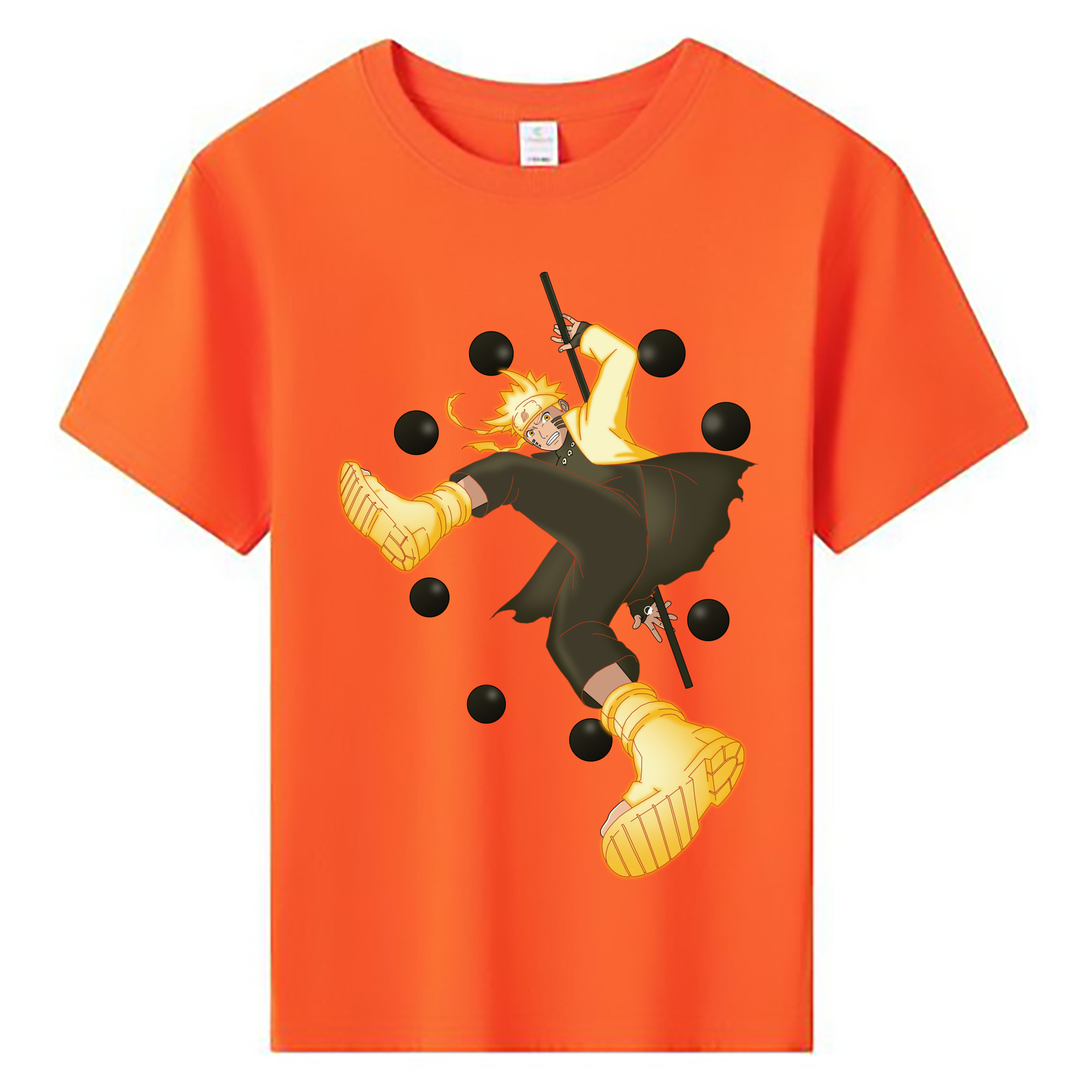 （画像用） NARUTO -ナルト- うずまき ナルト Uzumaki Naruto 綿100％キッズTシャツ（フロントプリント）