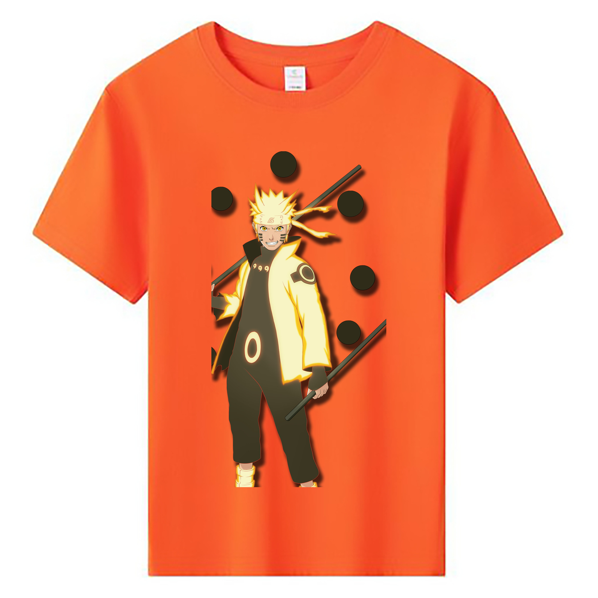 （画像用） NARUTO -ナルト- うずまき ナルト Uzumaki Naruto 綿100％キッズTシャツ（フロントプリント）