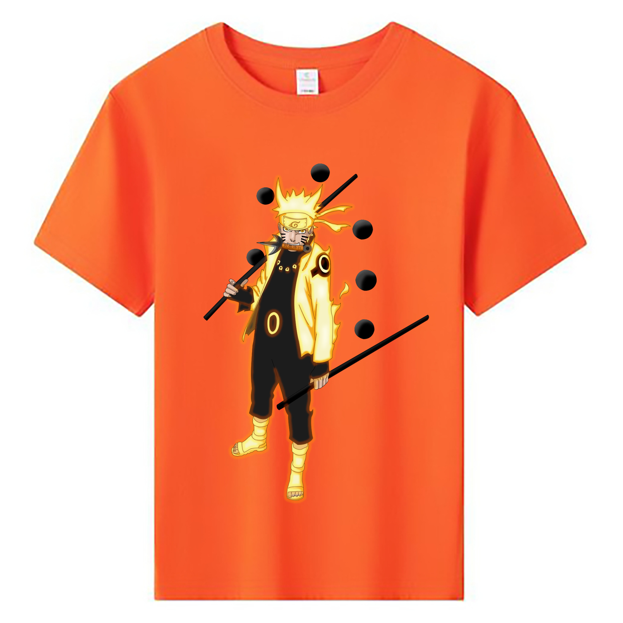 （画像用） NARUTO -ナルト- うずまき ナルト Uzumaki Naruto 綿100％キッズTシャツ（フロントプリント）