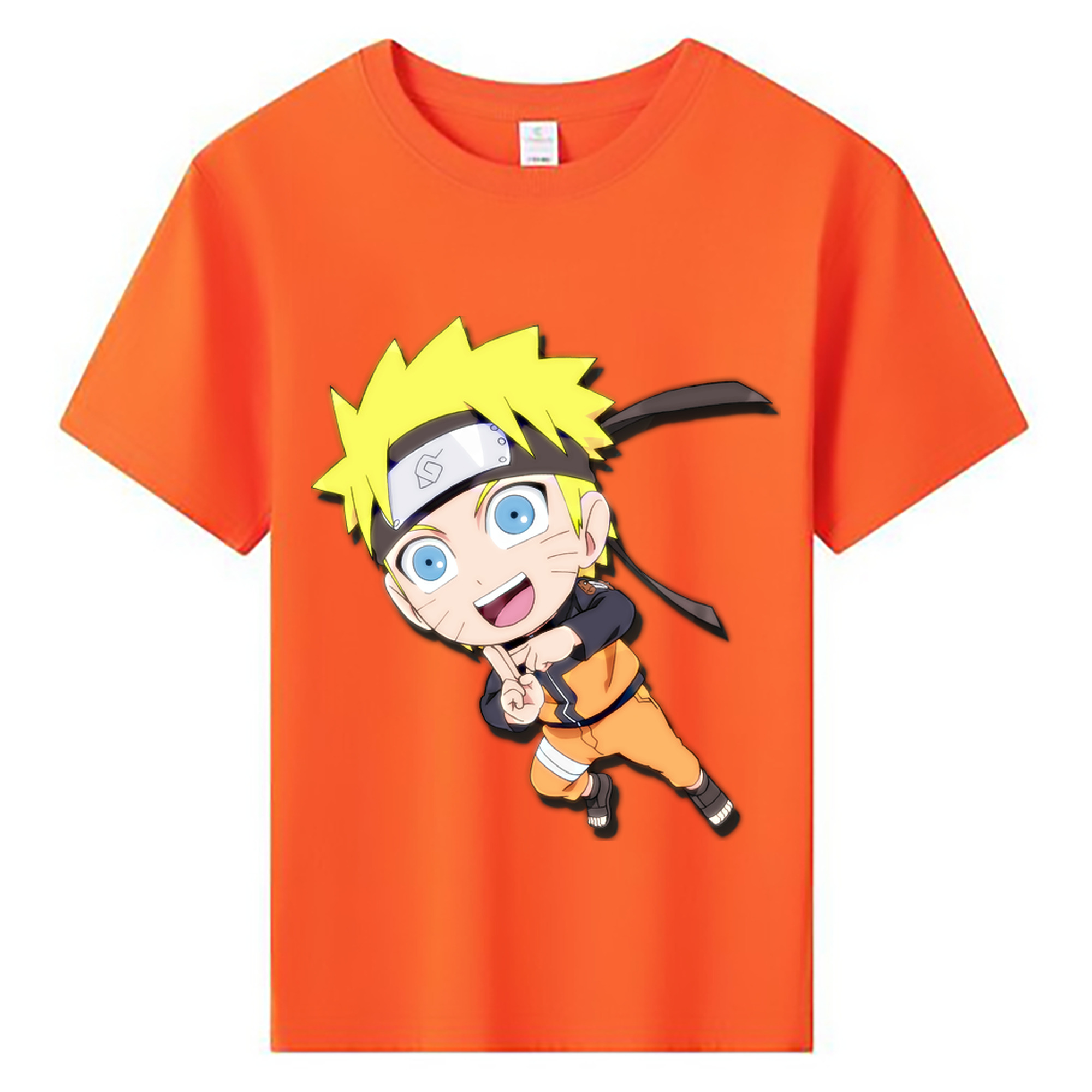（画像用） NARUTO -ナルト- うずまき ナルト Uzumaki Naruto 綿100％キッズTシャツ（フロントプリント）