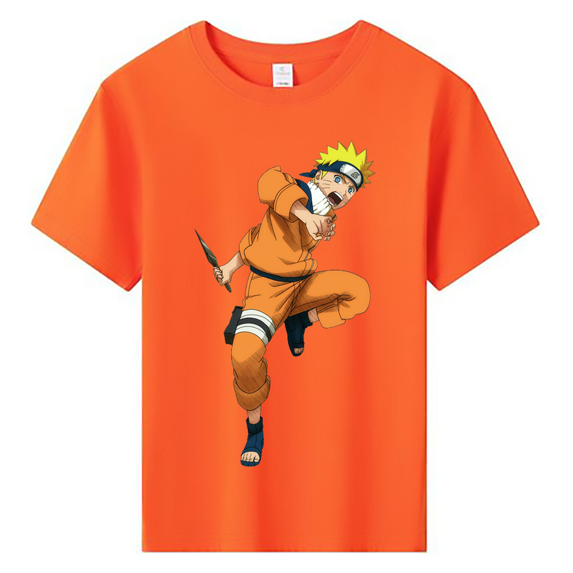 （画像用） NARUTO -ナルト- うずまき ナルト Uzumaki Naruto 綿100％キッズTシャツ（フロントプリント）