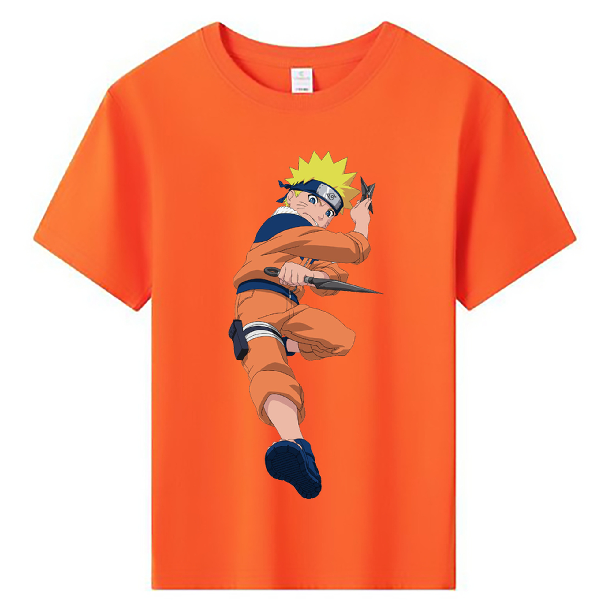 （画像用） NARUTO -ナルト- うずまき ナルト Uzumaki Naruto 綿100％キッズTシャツ（フロントプリント）