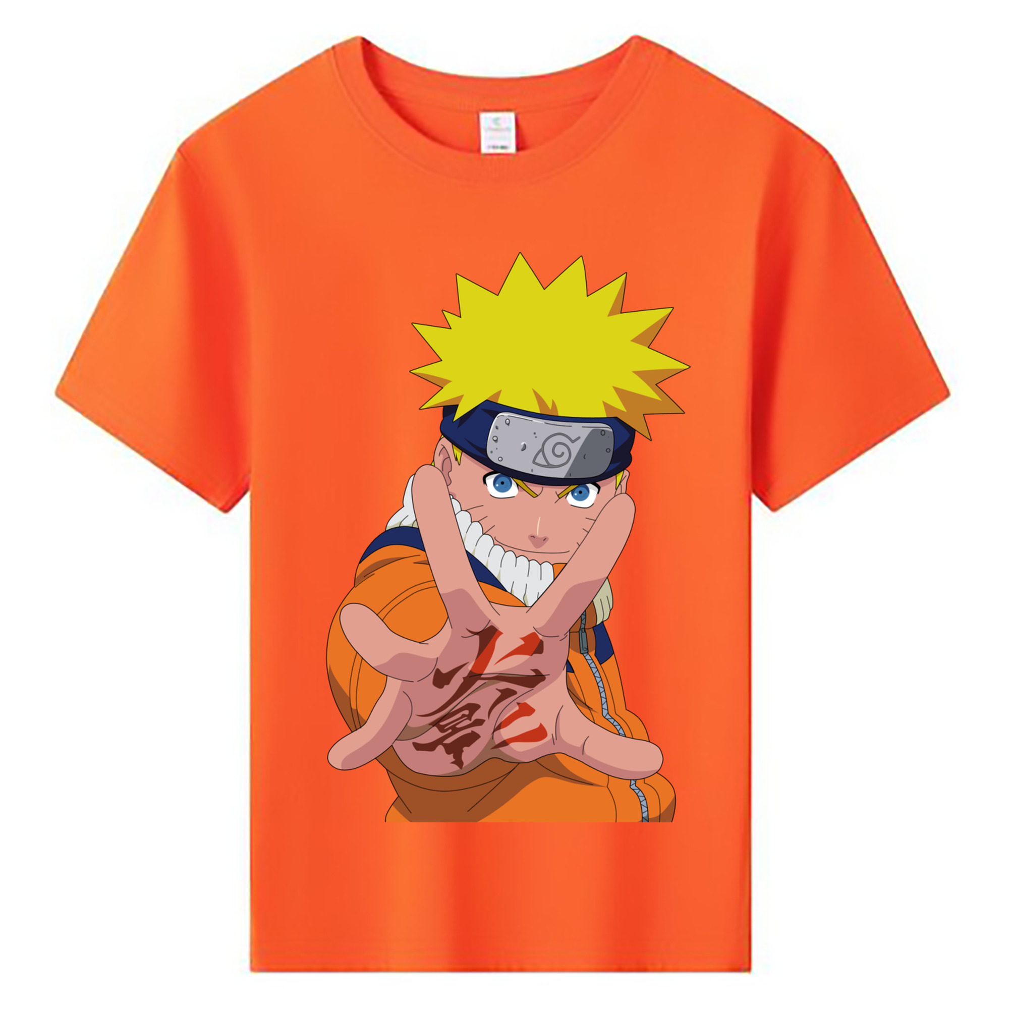 （画像用） NARUTO -ナルト- うずまき ナルト Uzumaki Naruto 綿100％キッズTシャツ（フロントプリント）