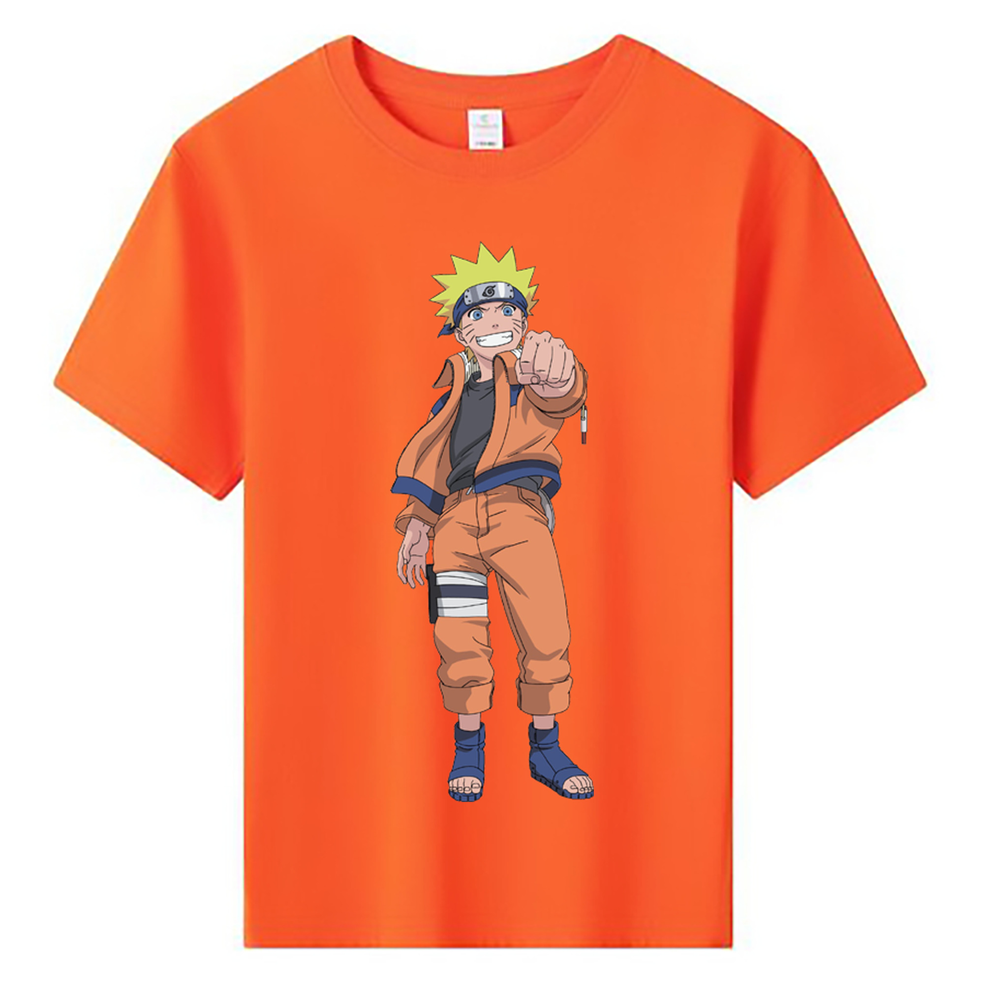 （画像用） NARUTO -ナルト- うずまき ナルト Uzumaki Naruto 綿100％キッズTシャツ（フロントプリント）