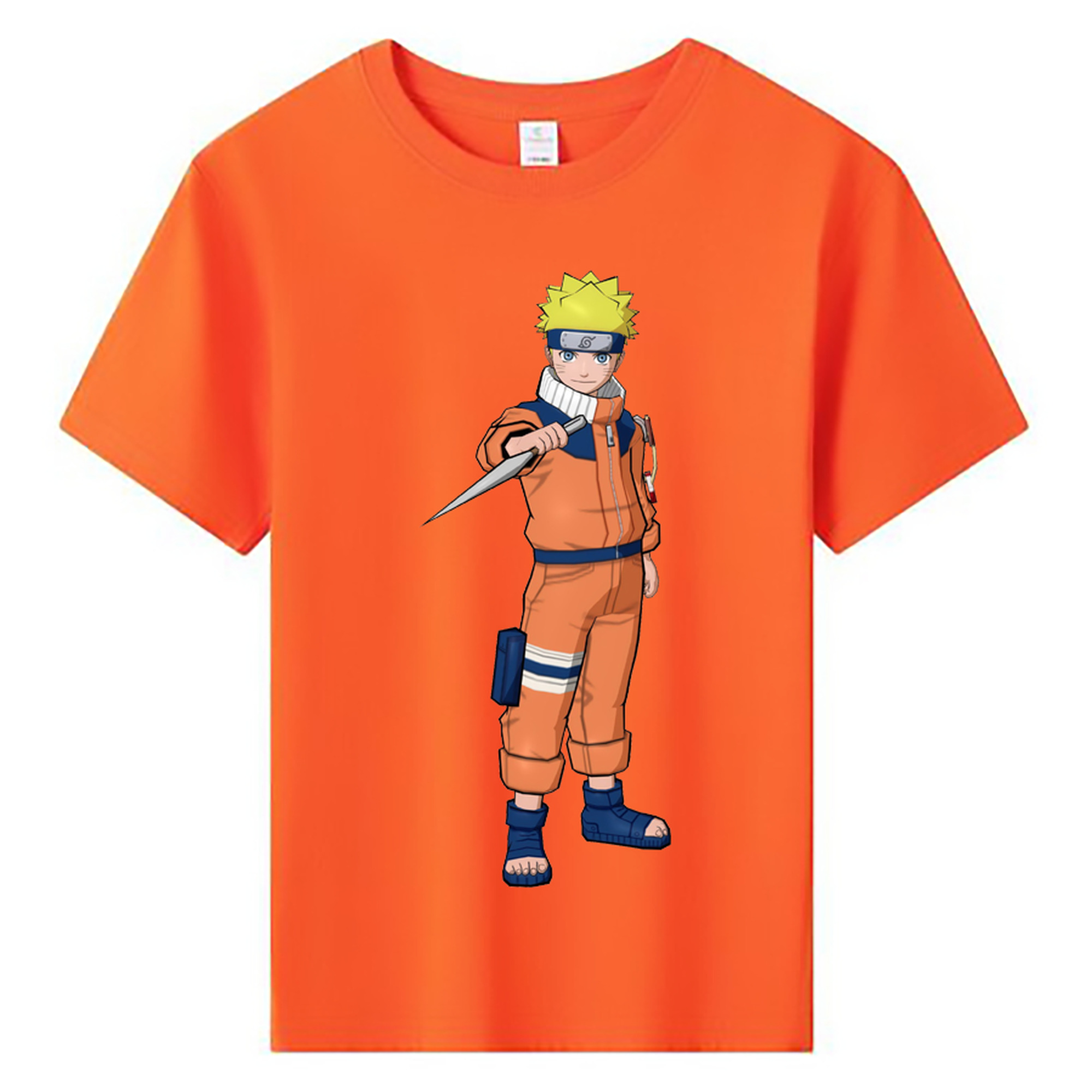 （画像用） NARUTO -ナルト- うずまき ナルト Uzumaki Naruto 綿100％キッズTシャツ（フロントプリント）