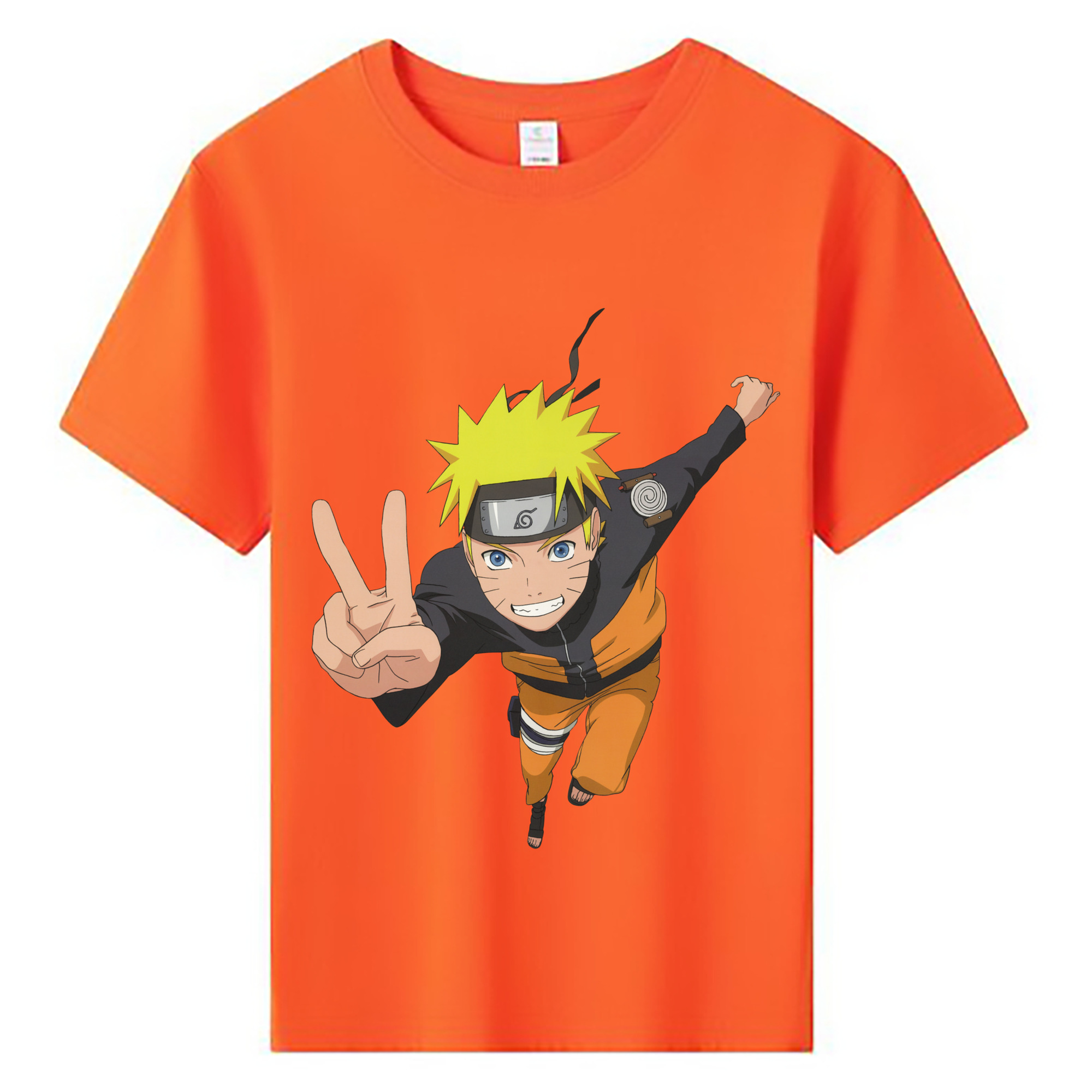 （画像用） NARUTO -ナルト- うずまき ナルト Uzumaki Naruto 綿100％キッズTシャツ（フロントプリント）