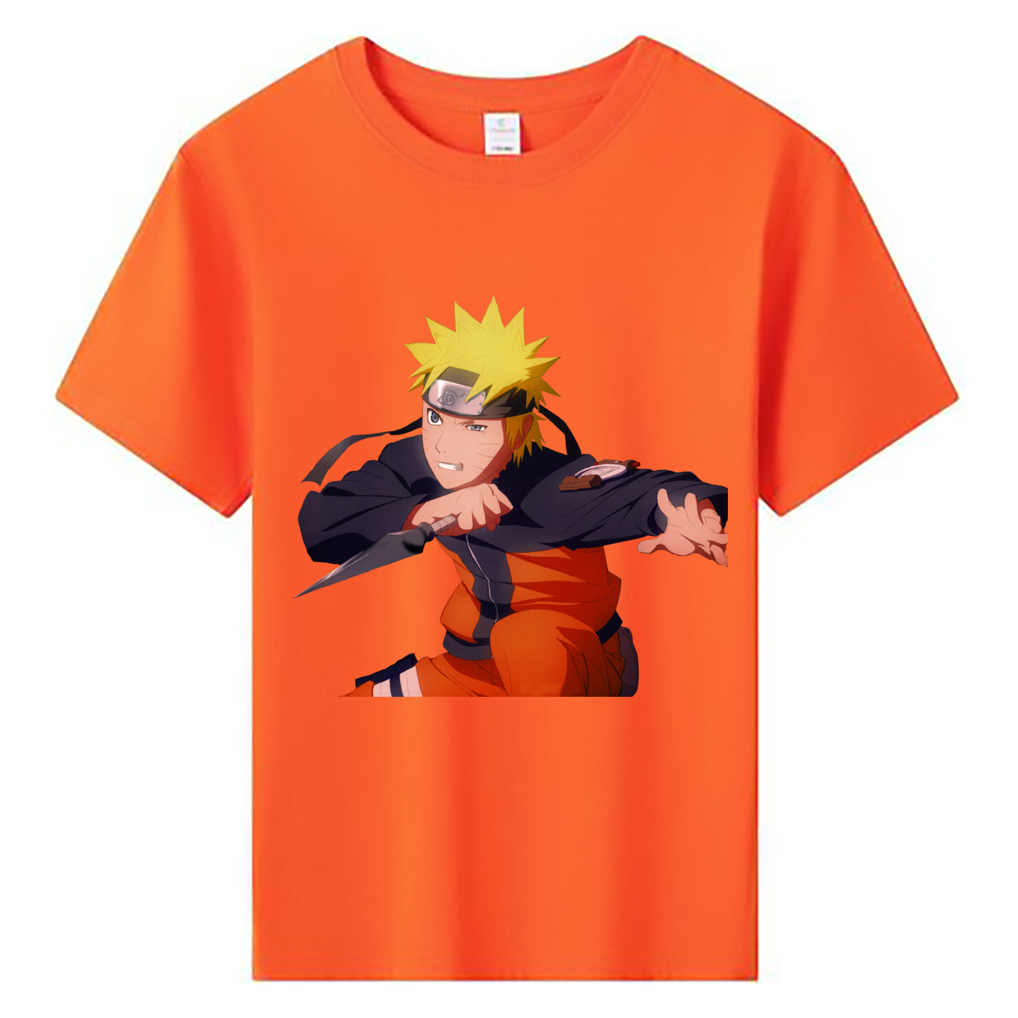 （画像用） NARUTO -ナルト- うずまき ナルト Uzumaki Naruto 綿100％キッズTシャツ（フロントプリント）