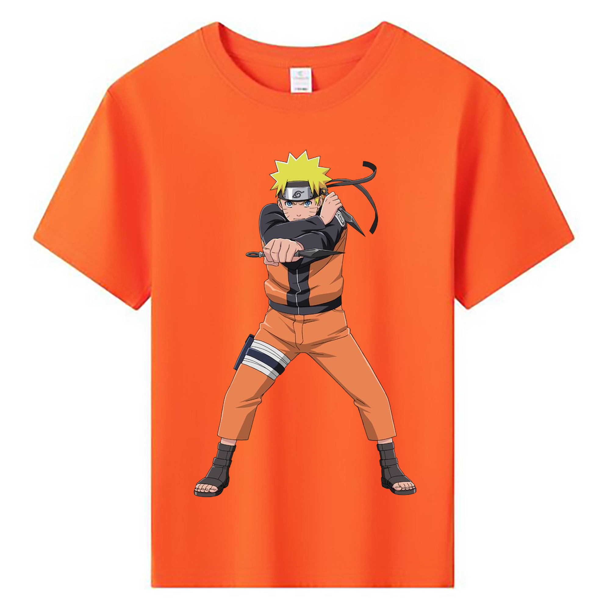 （画像用） NARUTO -ナルト- うずまき ナルト Uzumaki Naruto 綿100％キッズTシャツ（フロントプリント）