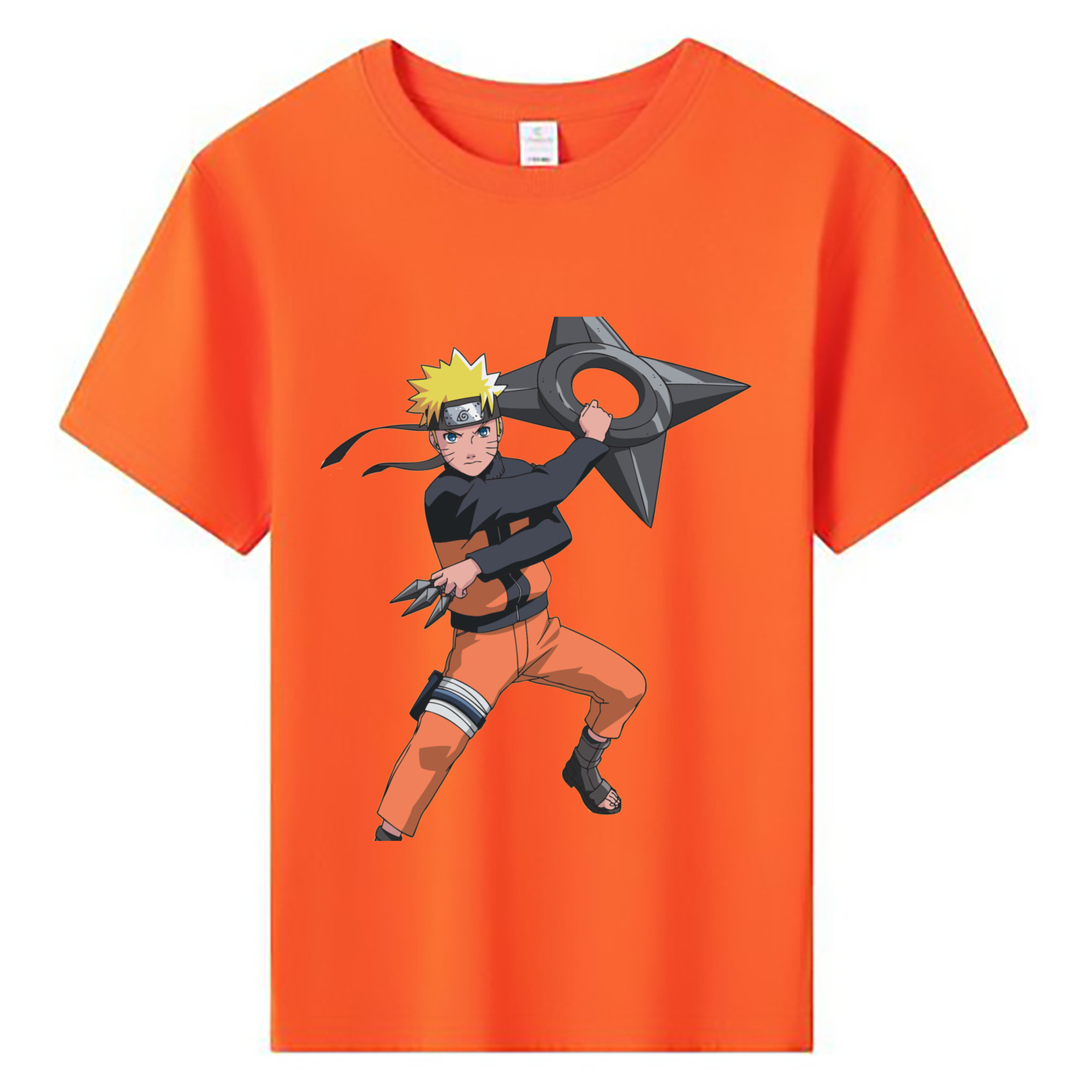 （画像用） NARUTO -ナルト- うずまき ナルト Uzumaki Naruto 綿100％キッズTシャツ（フロントプリント）