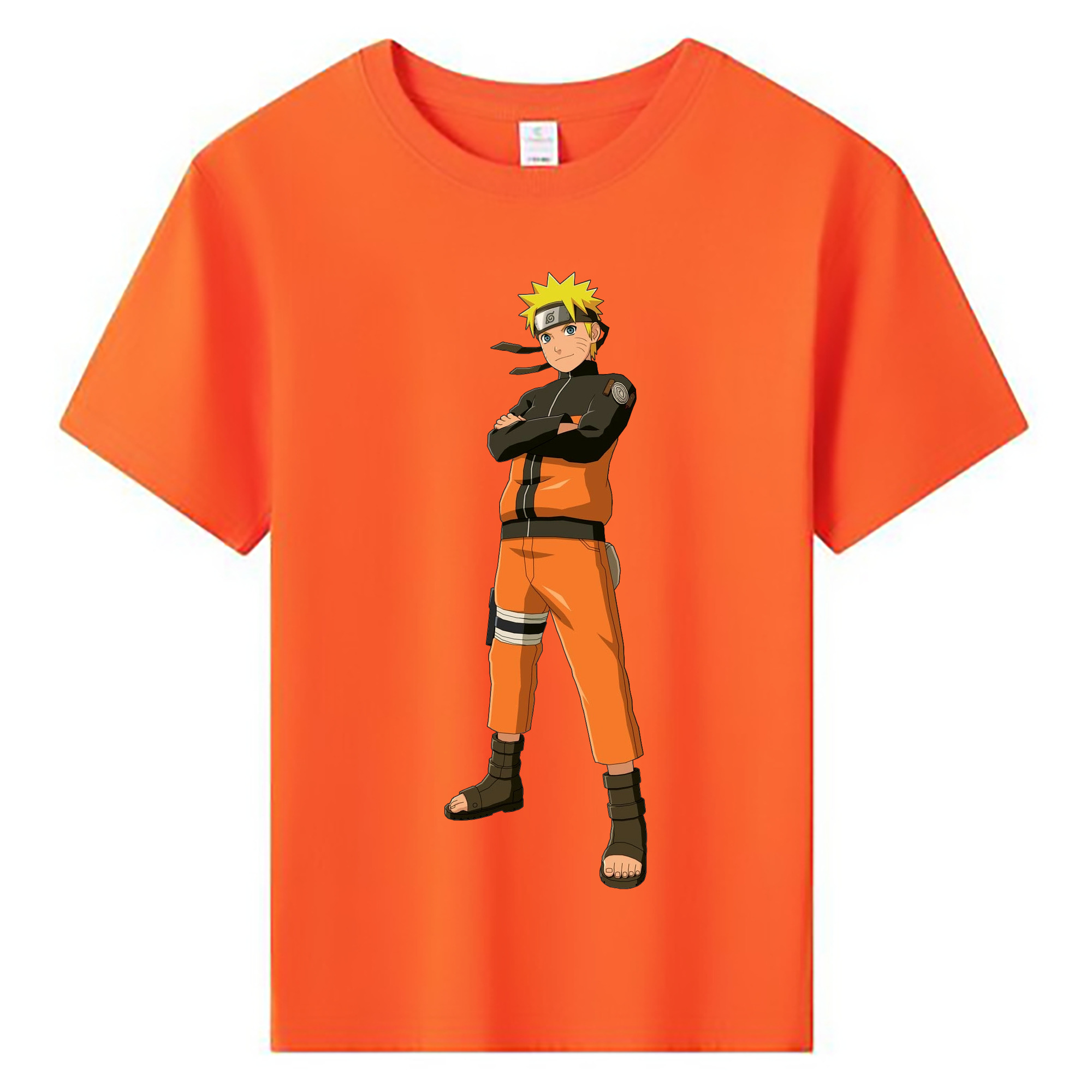 （画像用） NARUTO -ナルト- うずまき ナルト Uzumaki Naruto 綿100％キッズTシャツ（フロントプリント）