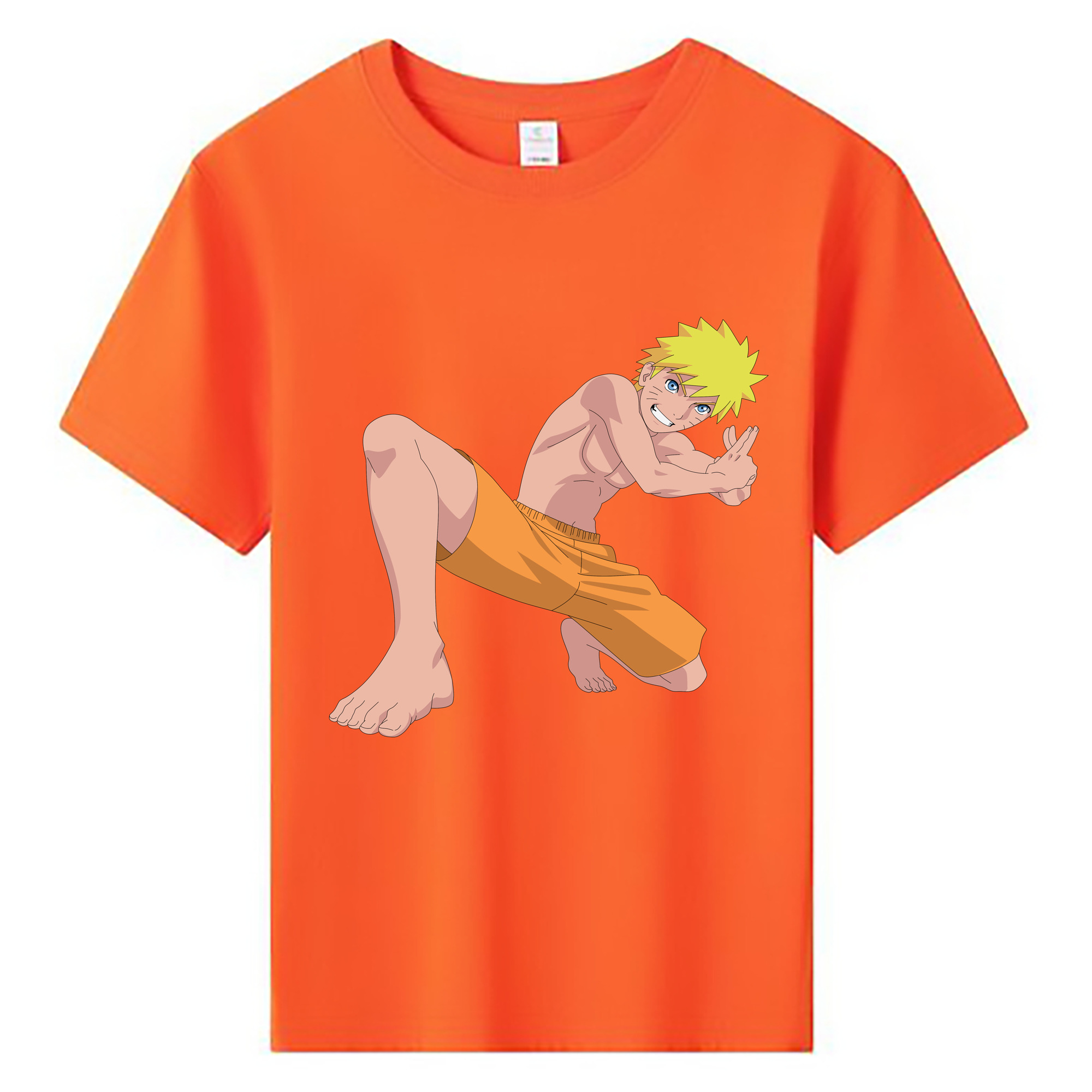 （画像用） NARUTO -ナルト- うずまき ナルト Uzumaki Naruto 綿100％キッズTシャツ（フロントプリント）