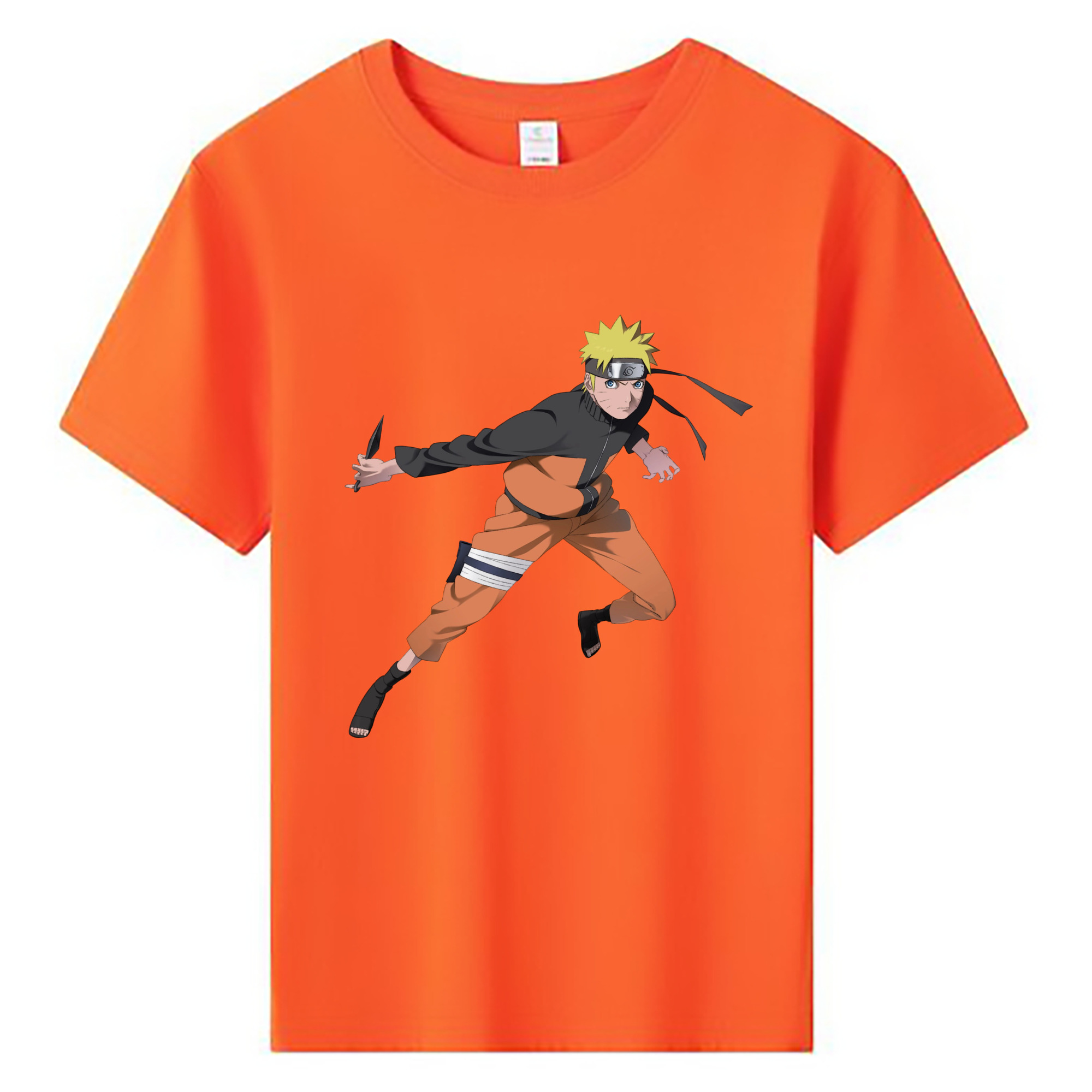 （画像用） NARUTO -ナルト- うずまき ナルト Uzumaki Naruto 綿100％キッズTシャツ（フロントプリント）