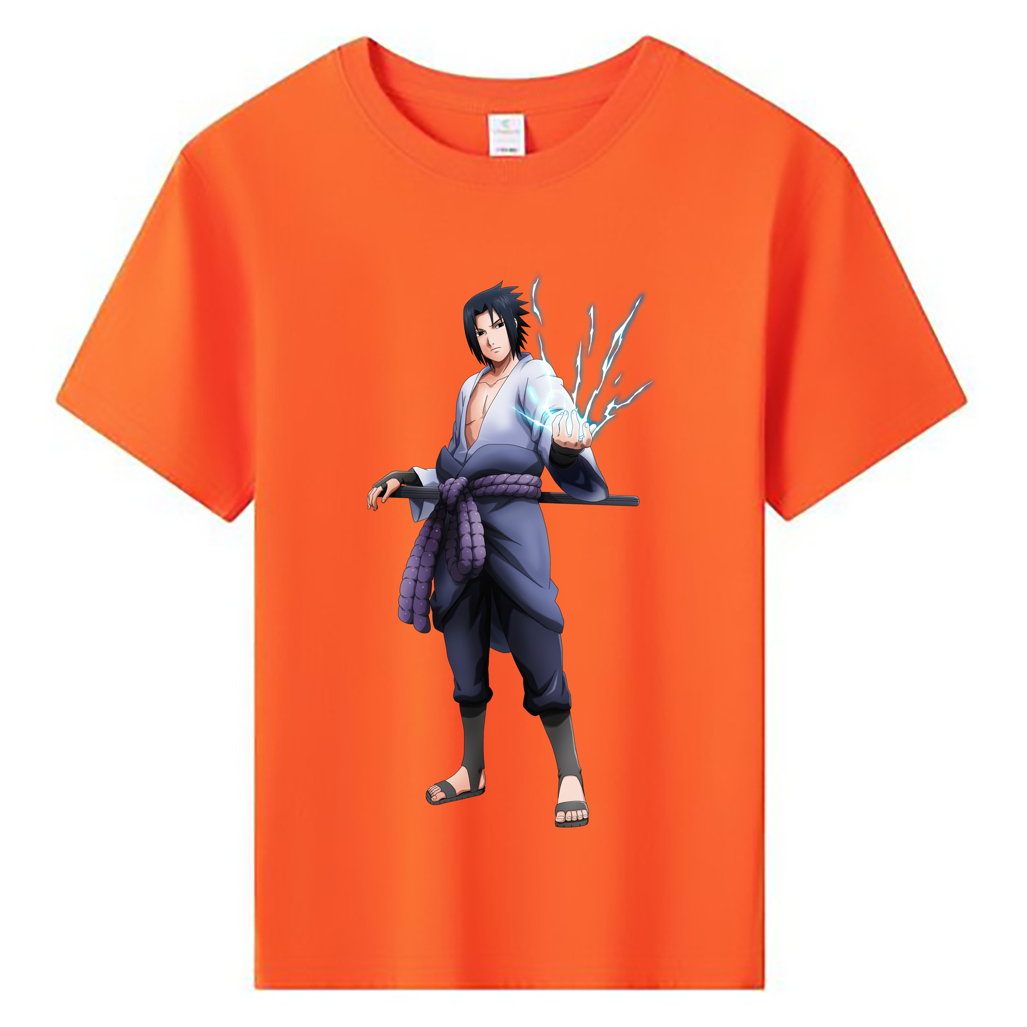 （画像用） NARUTO -ナルト- うちは サスケ Uchiha Sasuke 綿100％キッズTシャツ（フロントプリント）