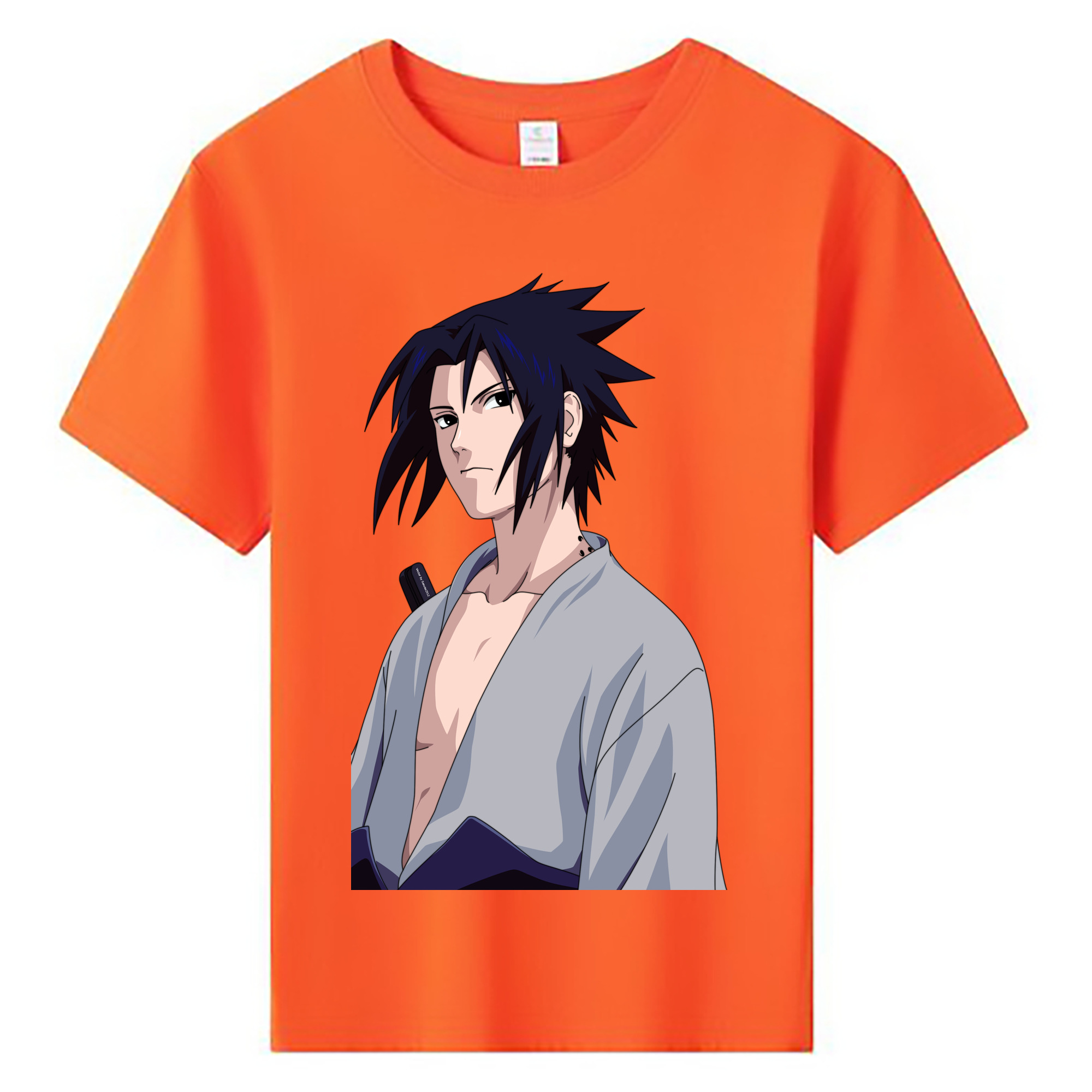 （画像用） NARUTO -ナルト- うちは サスケ Uchiha Sasuke 綿100％キッズTシャツ（フロントプリント）
